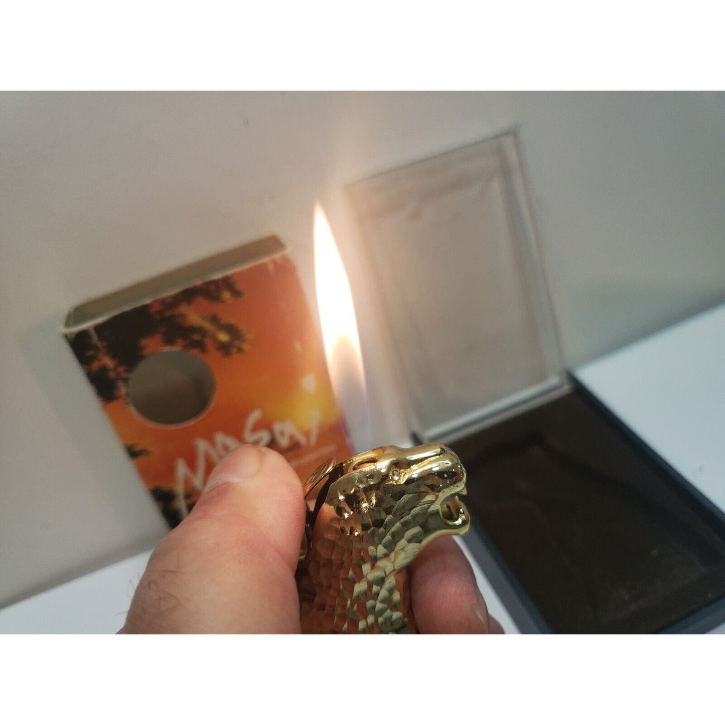 Vintage Working MASAI Jaguar Panther Cougar LIGHTER, Original Box. 6174/24