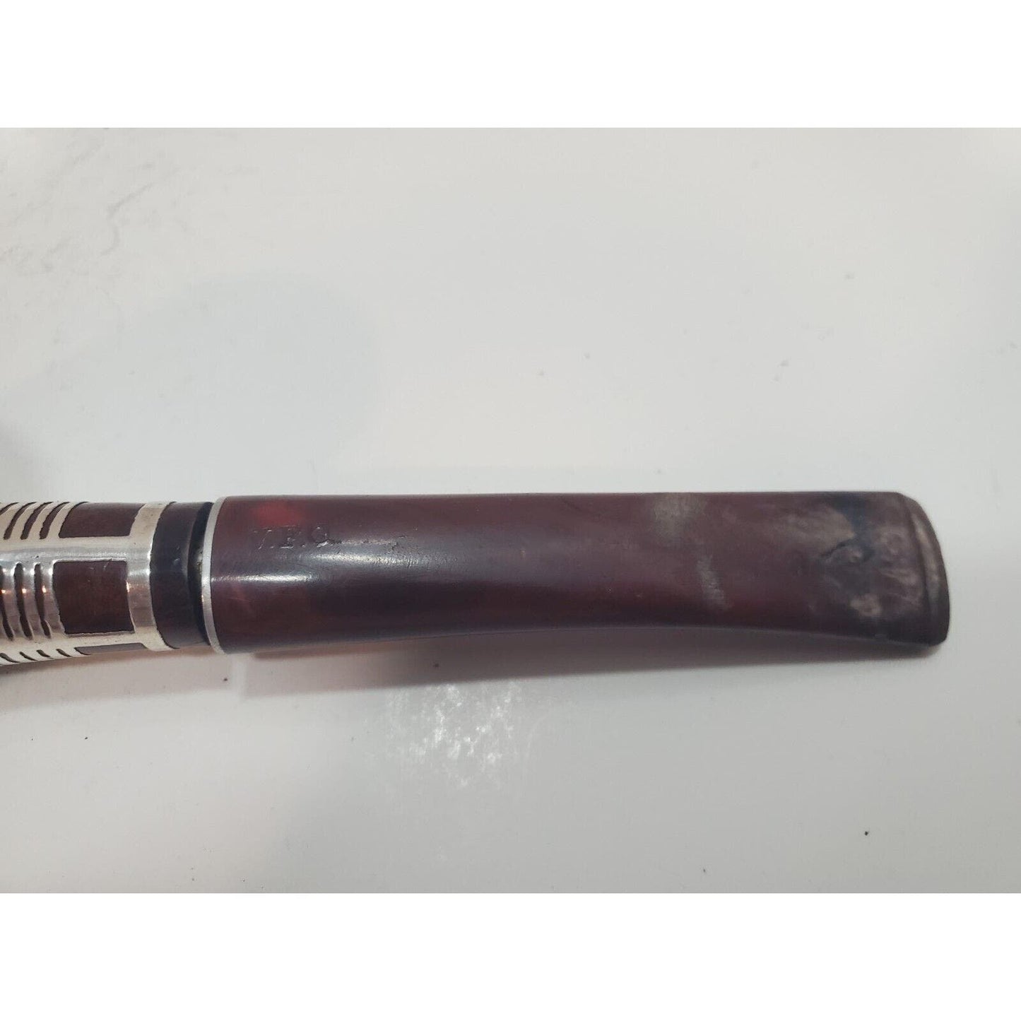 Vtg Sterling Silver 925 Overlay Tobacco Pipe Silversmith Made Jockey On Horse