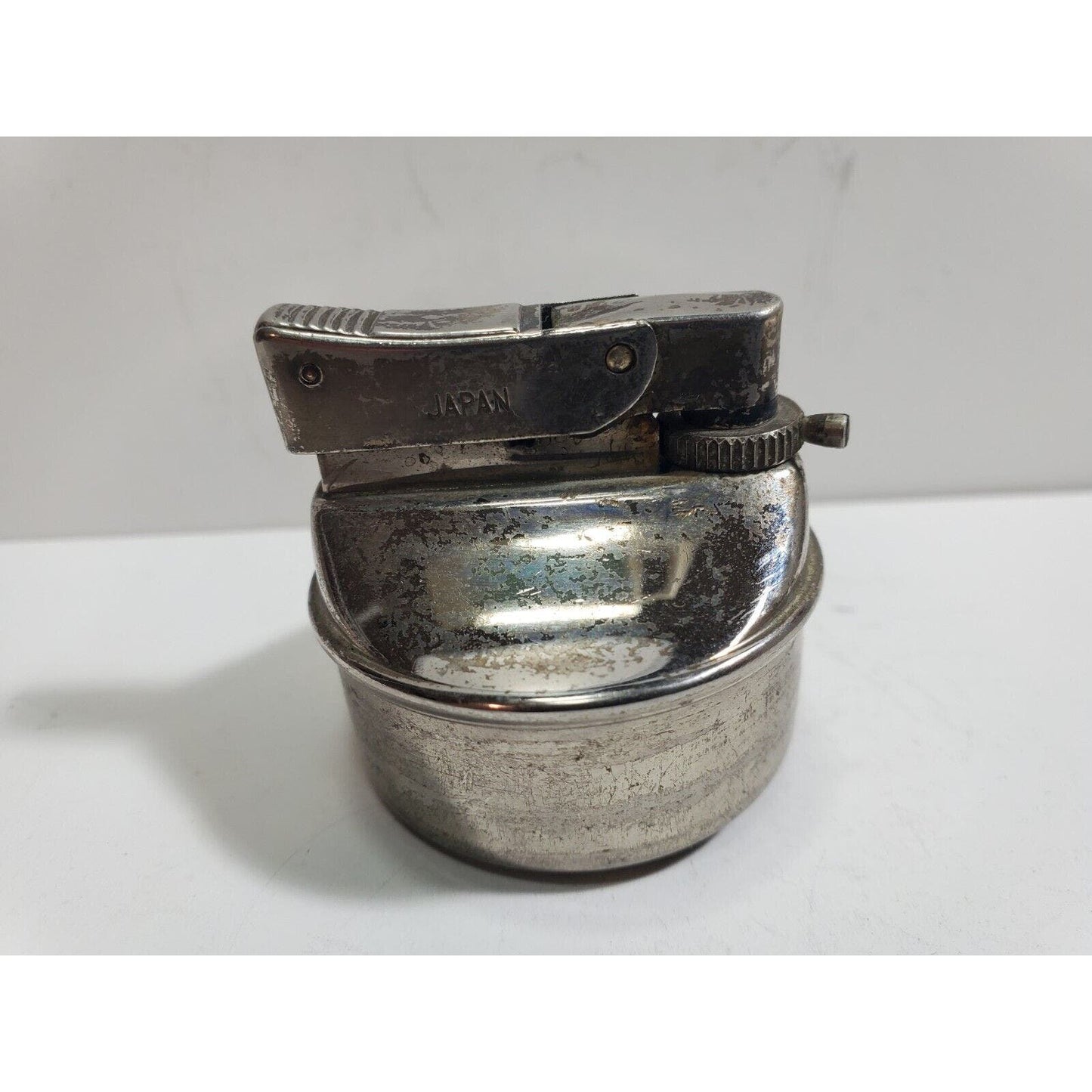 Vintage Working Butane Gas Table Lighter Silver INSERT Fits 1 1/2" Round Base