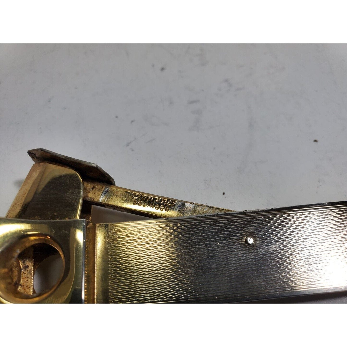 Vintage Working German Donatus Solingen Gold Tone Cigar Cutter 5942/6