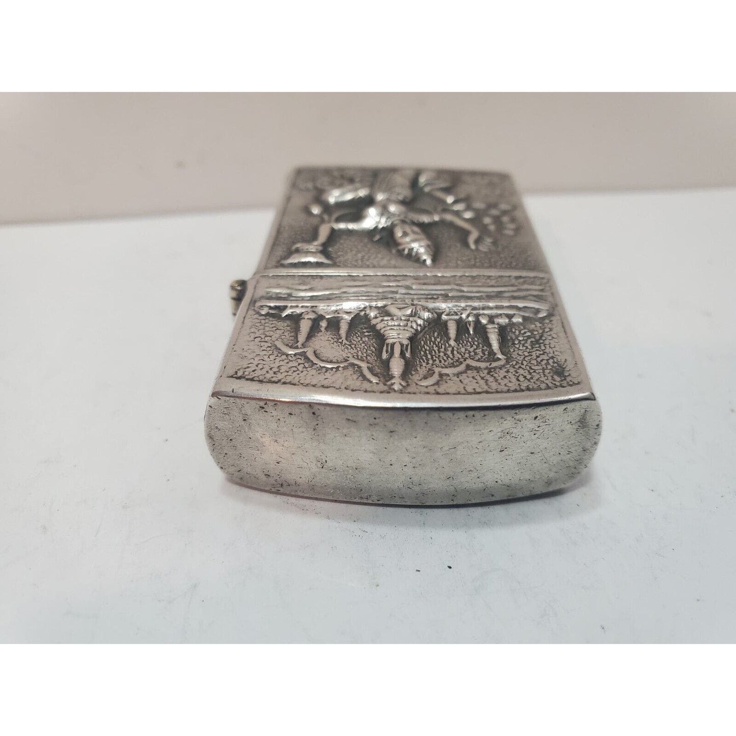 Working Vintage Sterling Silver Siam Lighter, Zippo Pat 2517191 6220/33