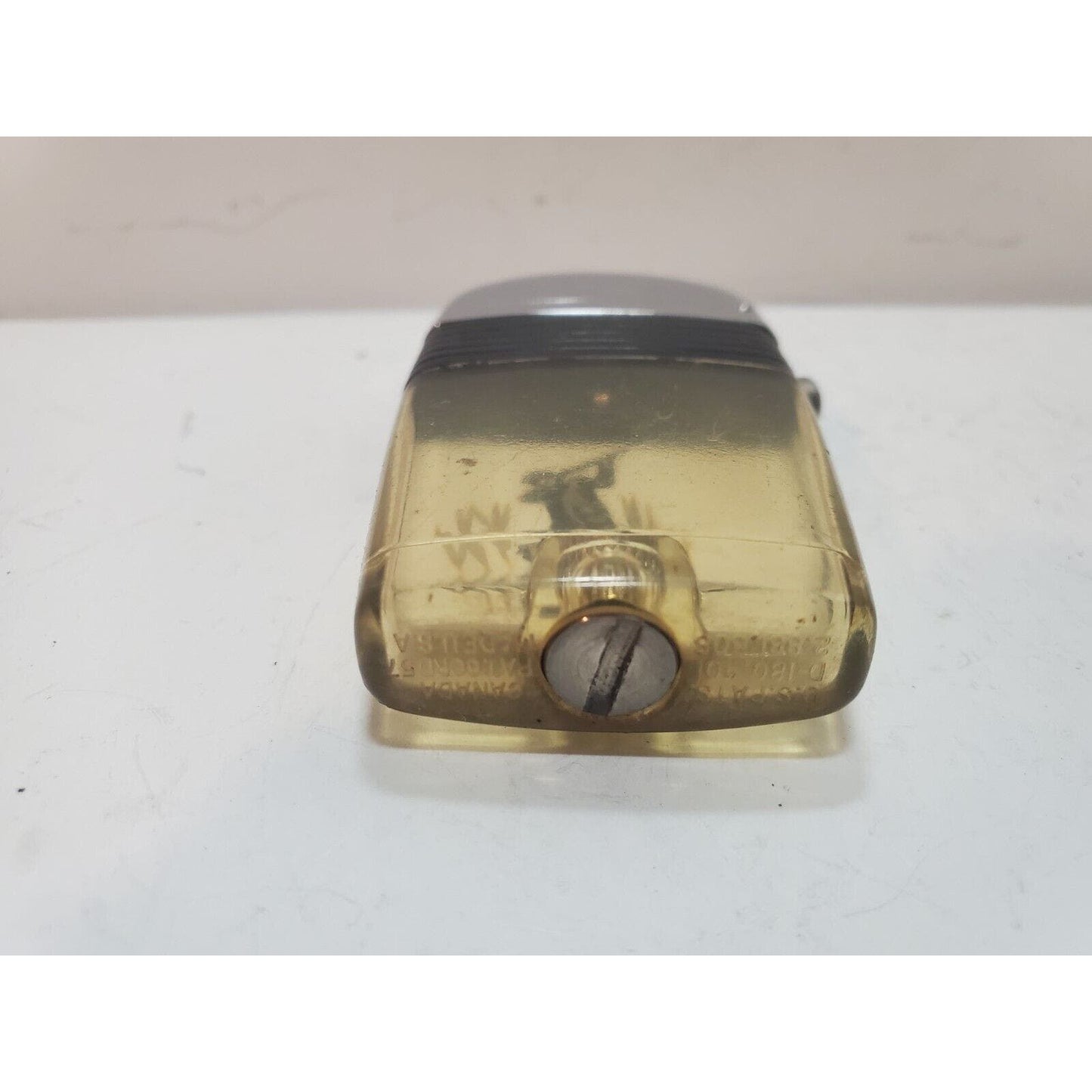 Vintage Working Scripto Vu Cigarette Lighter Hunter & Dog Black Band 6292/29