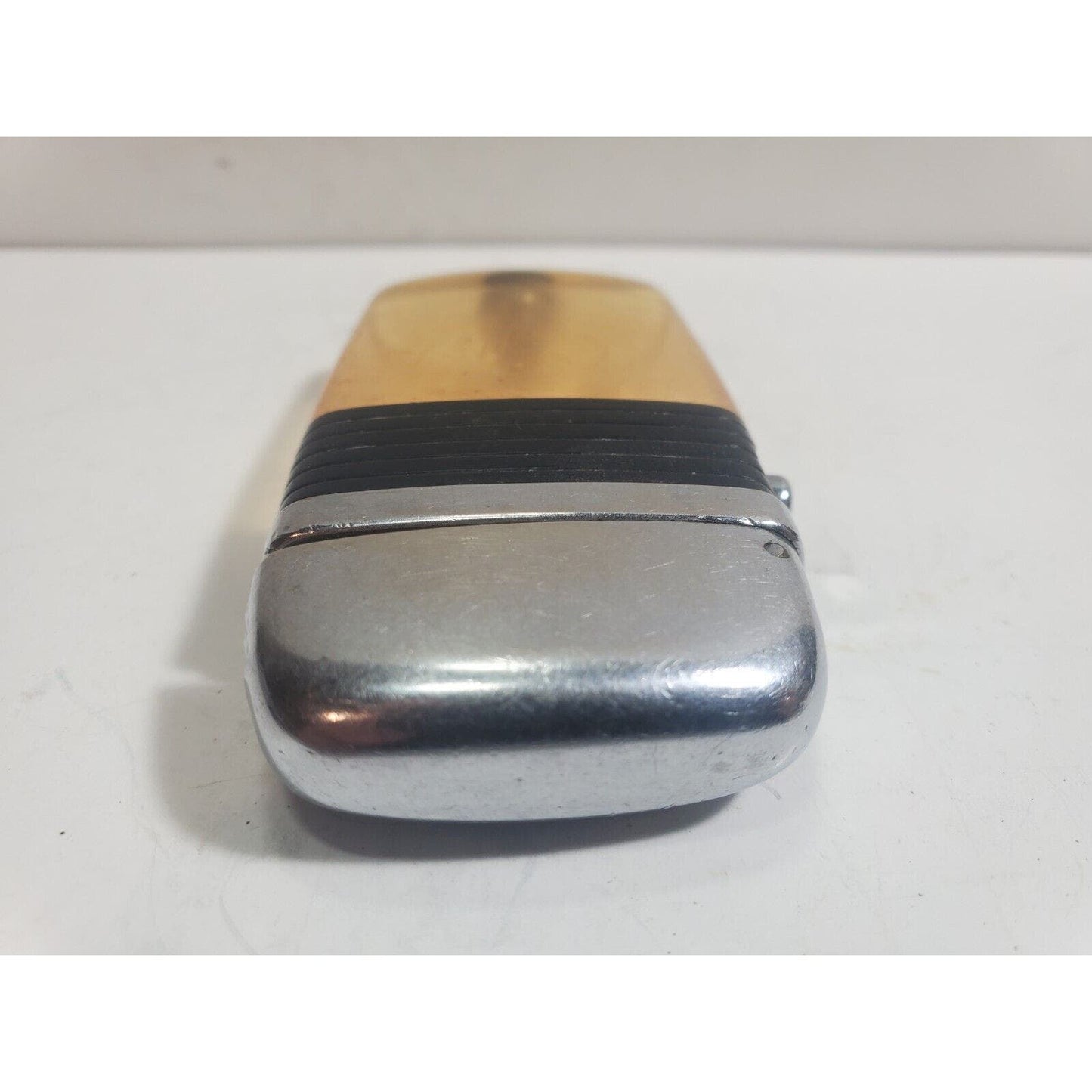 Vintage Working Scripto VU Lighter, Clear No Insert, Black 6061/29