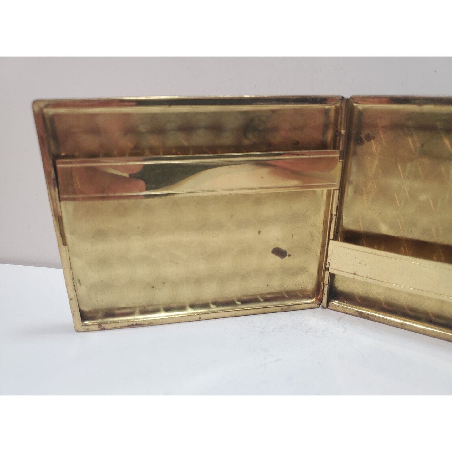 Vintage US Zone OCCUPATION GERMAN Brass Embossed Map Cigarette Case 6159/21