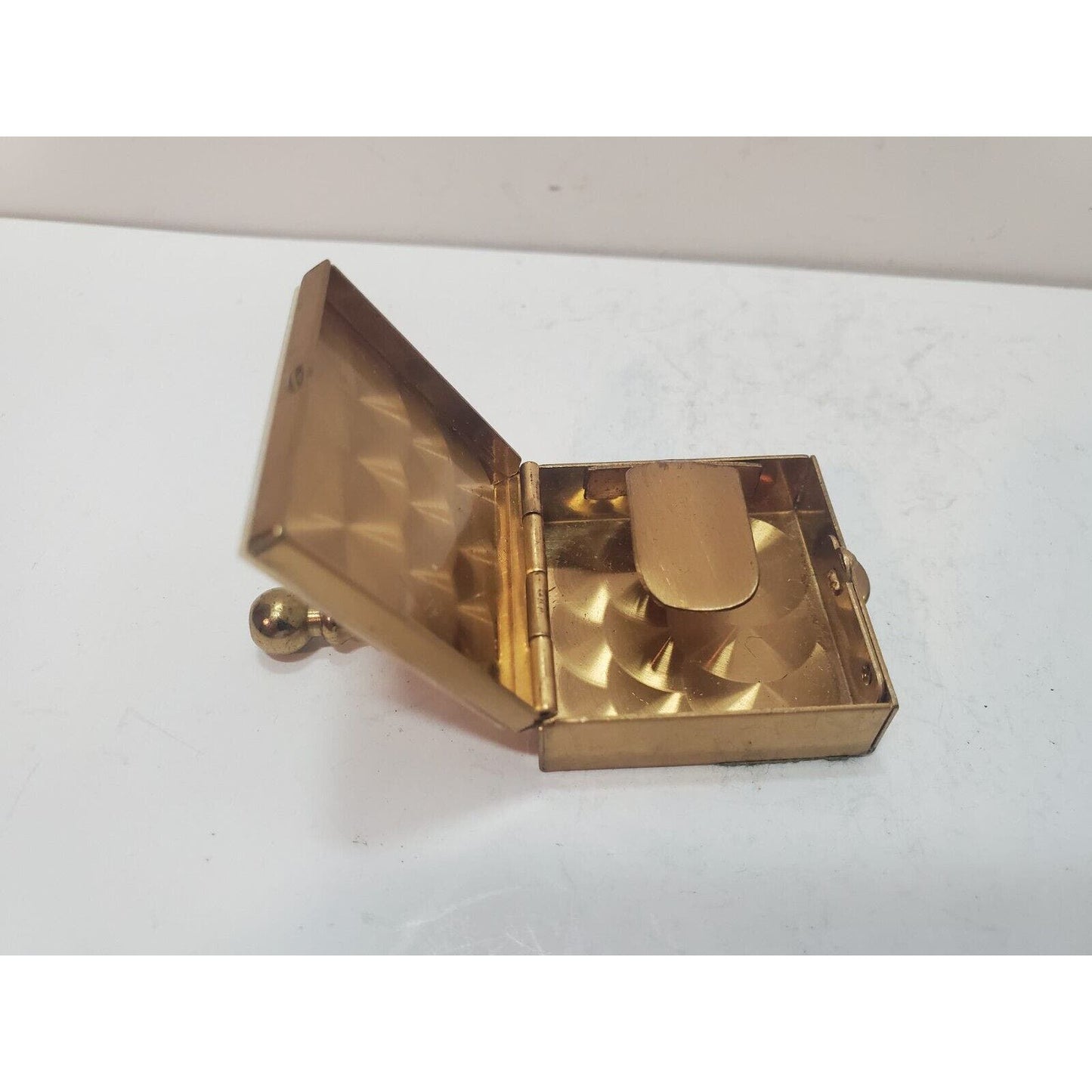 Vintage Brass Mother Of Pearl Fifth Avenue Miniature Ashtray 1.25” 1960’s