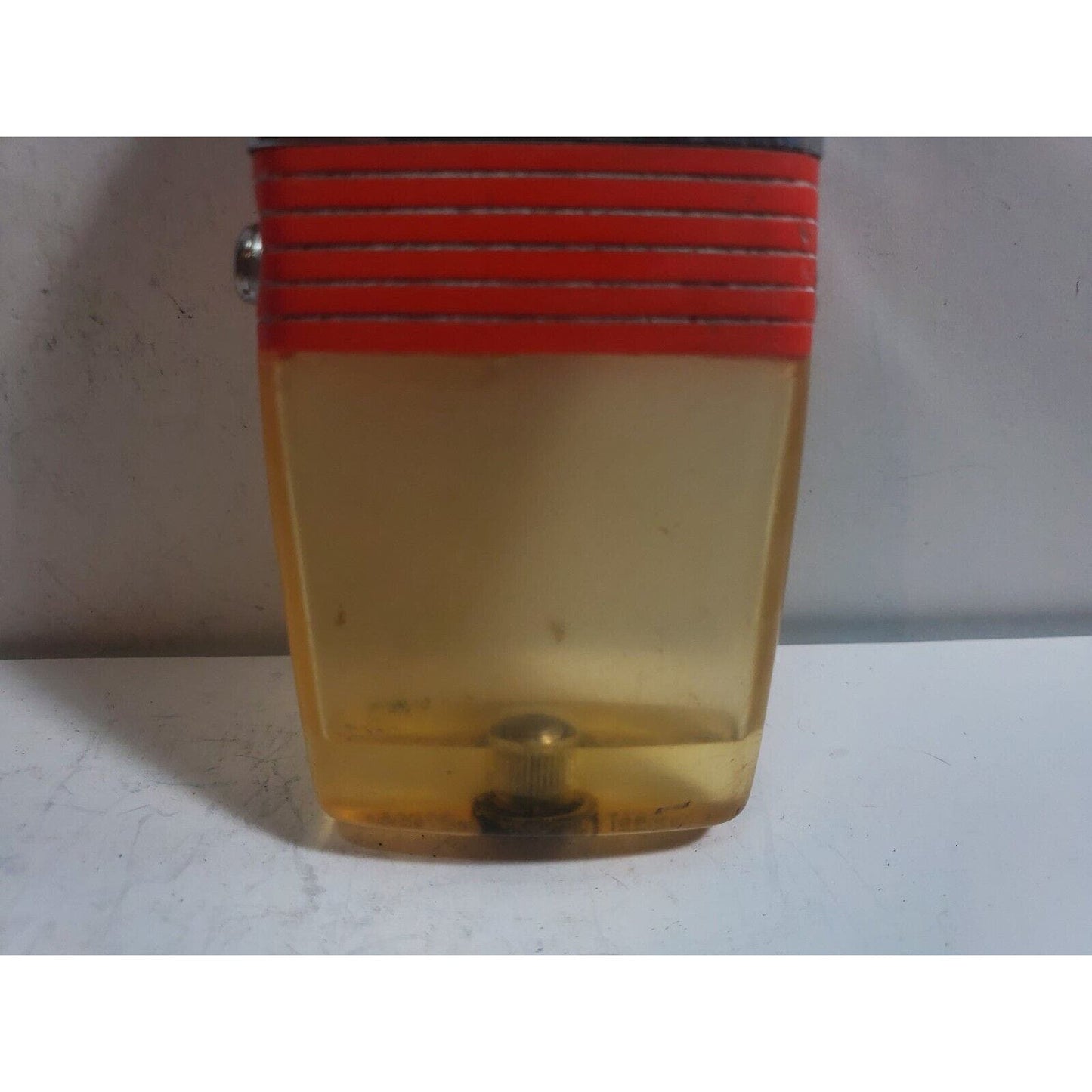 Vintage Working Scripto VU Lighter, Clear No Insert, Red 6058/29