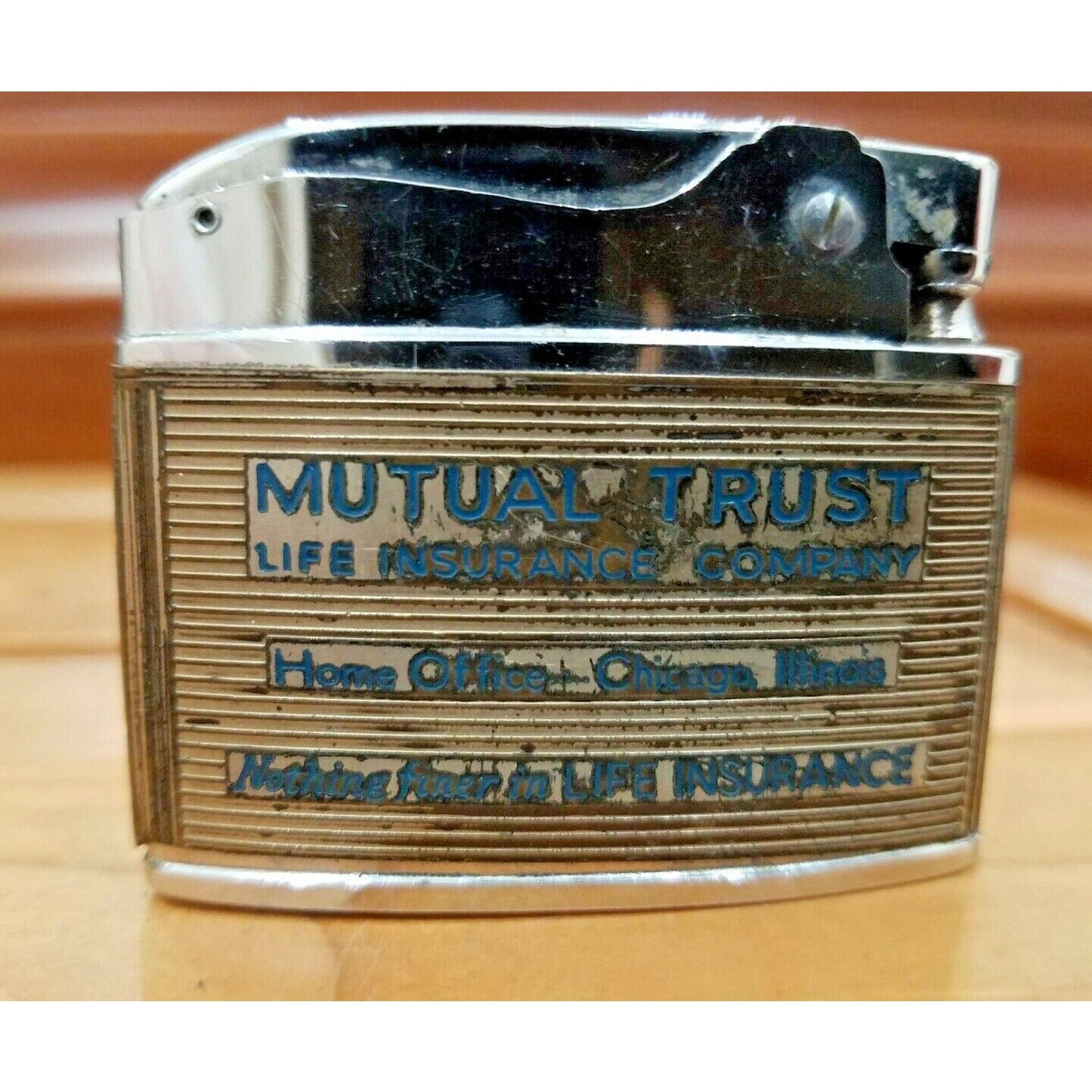 Vintage Working  Mutual Trust LIFE INSURANCE Co  Vulkan Lighter Antique 1277.32