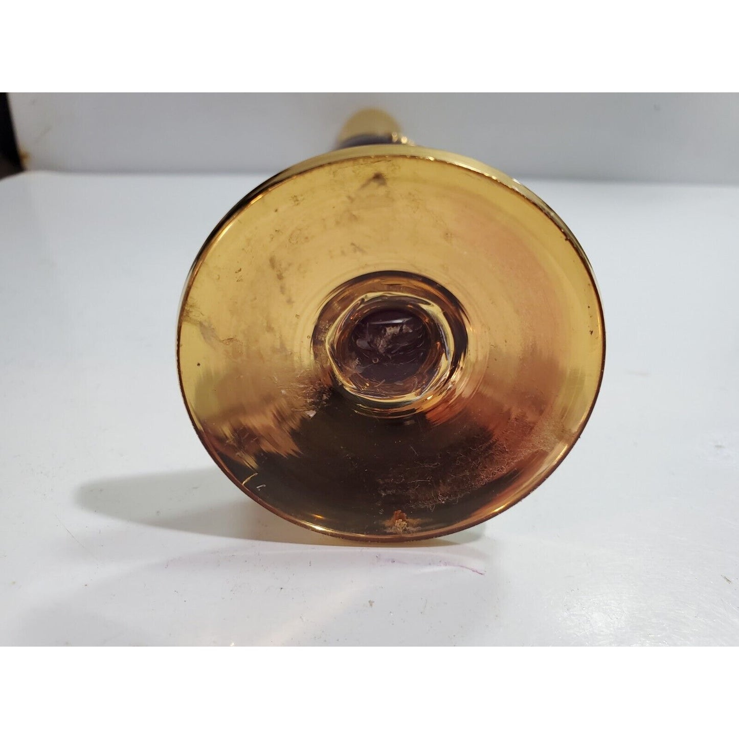 Murano  Venetian Bud Vase 9"h Glass 24Kt Gold Paint 5299/43