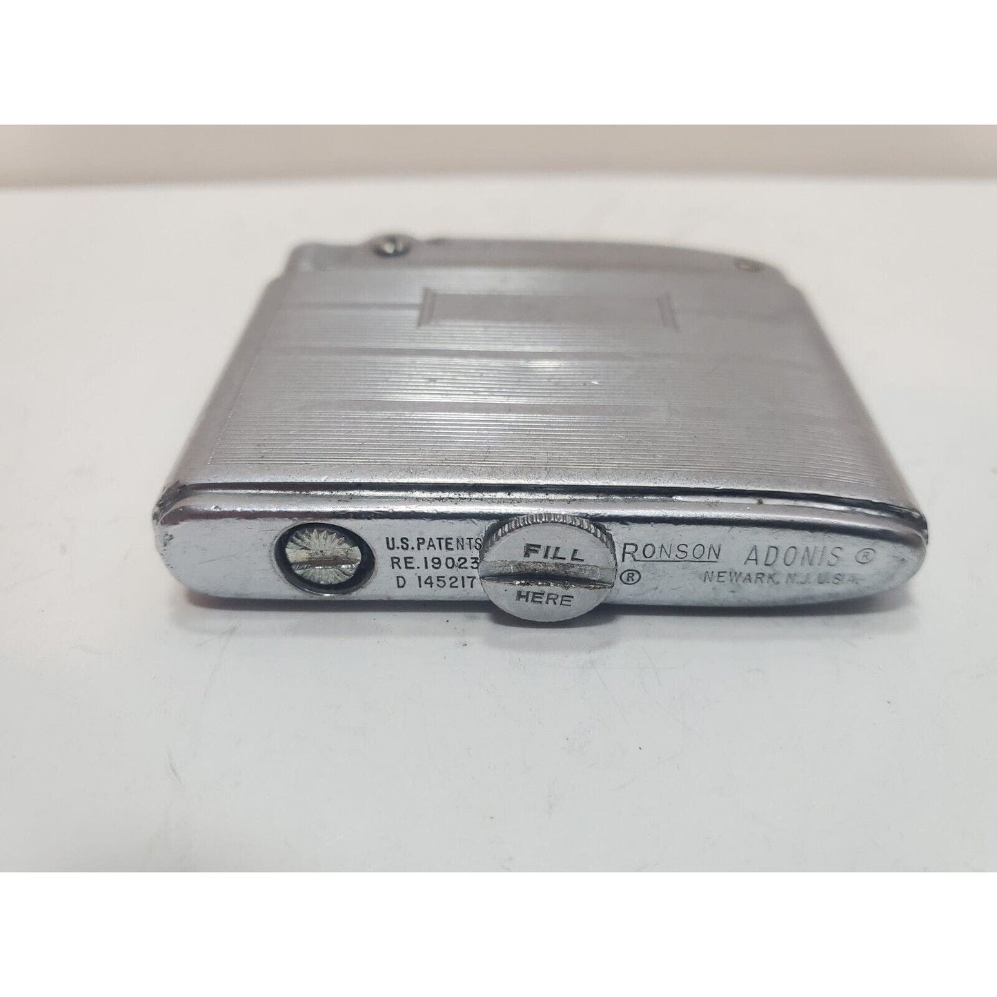 Vintage Working Ronson ADONIS Silver Tone Lighter 6180/26