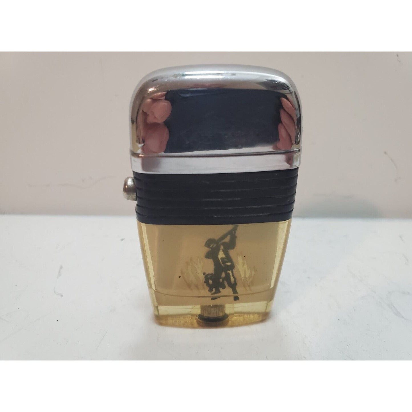 Vintage Working Scripto Vu Cigarette Lighter Hunter & Dog Black Band 6292/29