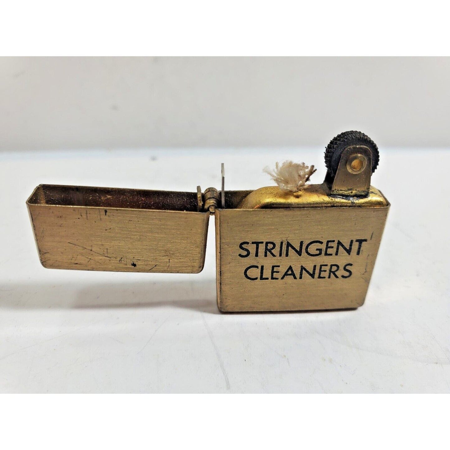 VINTAGE WORKING Mini ADVERTISING Supreme LIGHTER "STRINGENT CLEANERS" 6047/30