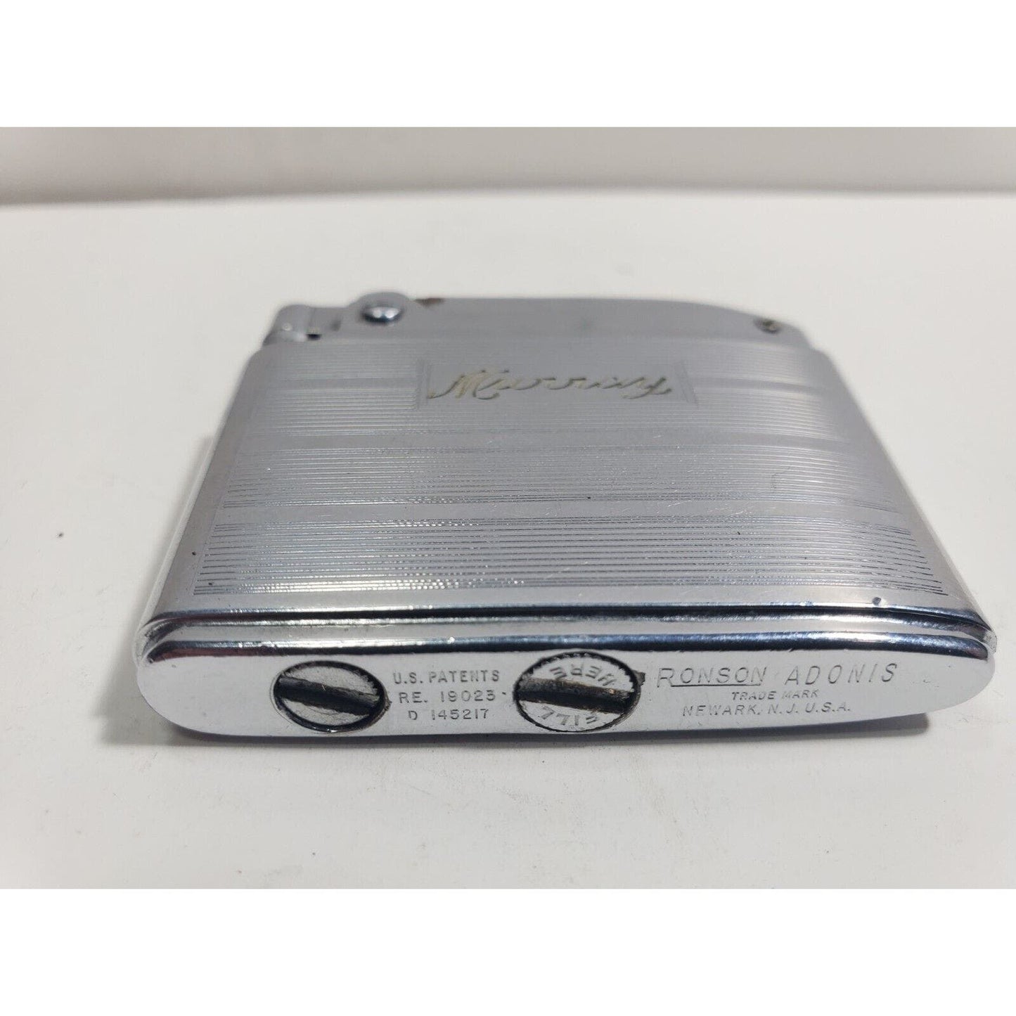 Vintage Working Ronson ADONIS Silver Tone Lighter 5824/26