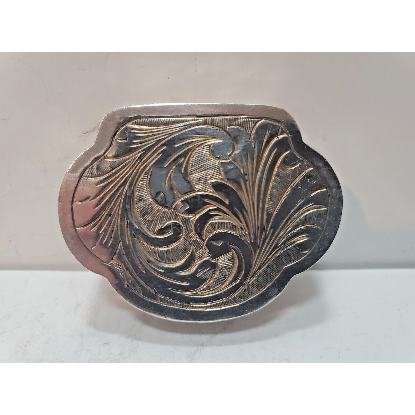 Vintage Italian Sterling Silver Enamel Love Couple Snuff Pill Trinket Box Case