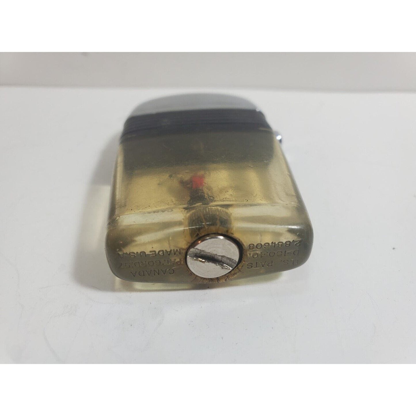 WORKING VINTAGE Scripto Vu Lighter Golfer & Black Band 5928/29