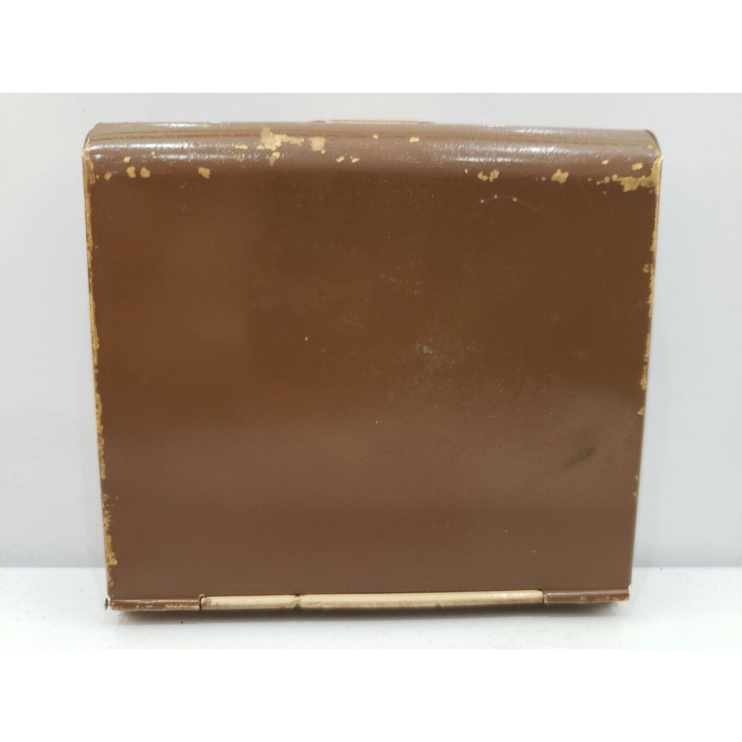 VINTAGE / Antique Art Deco Gold & Brown Enamel Cigarette Case / Rare 499/21