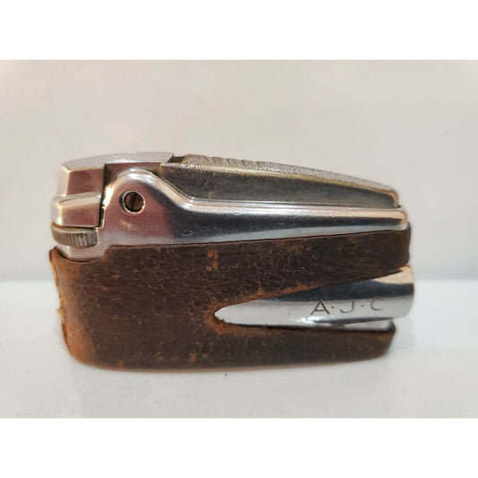 Vintage Working Ronson Premiere Leather Wrapped Adonis Varaflame Lighter 762/26