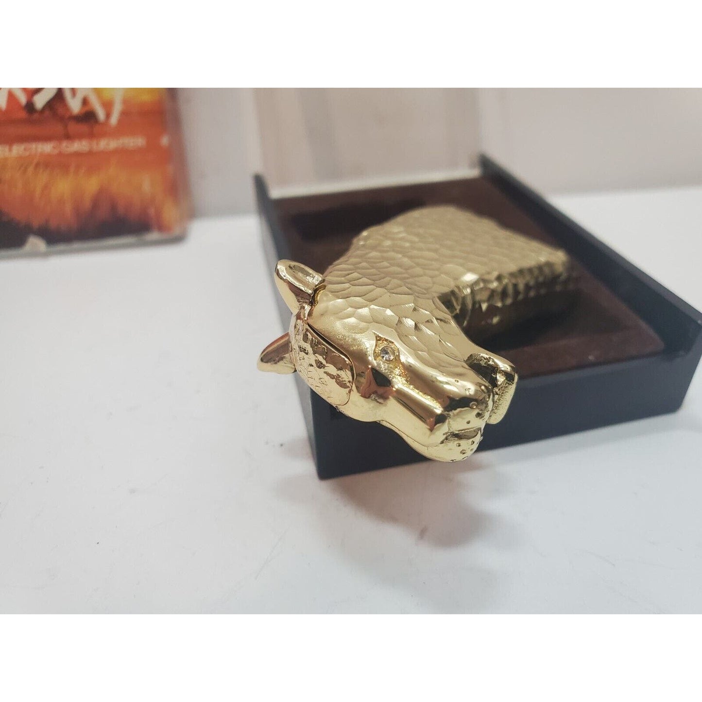 Vintage Working MASAI Jaguar Panther Cougar LIGHTER, Original Box. 6174/24