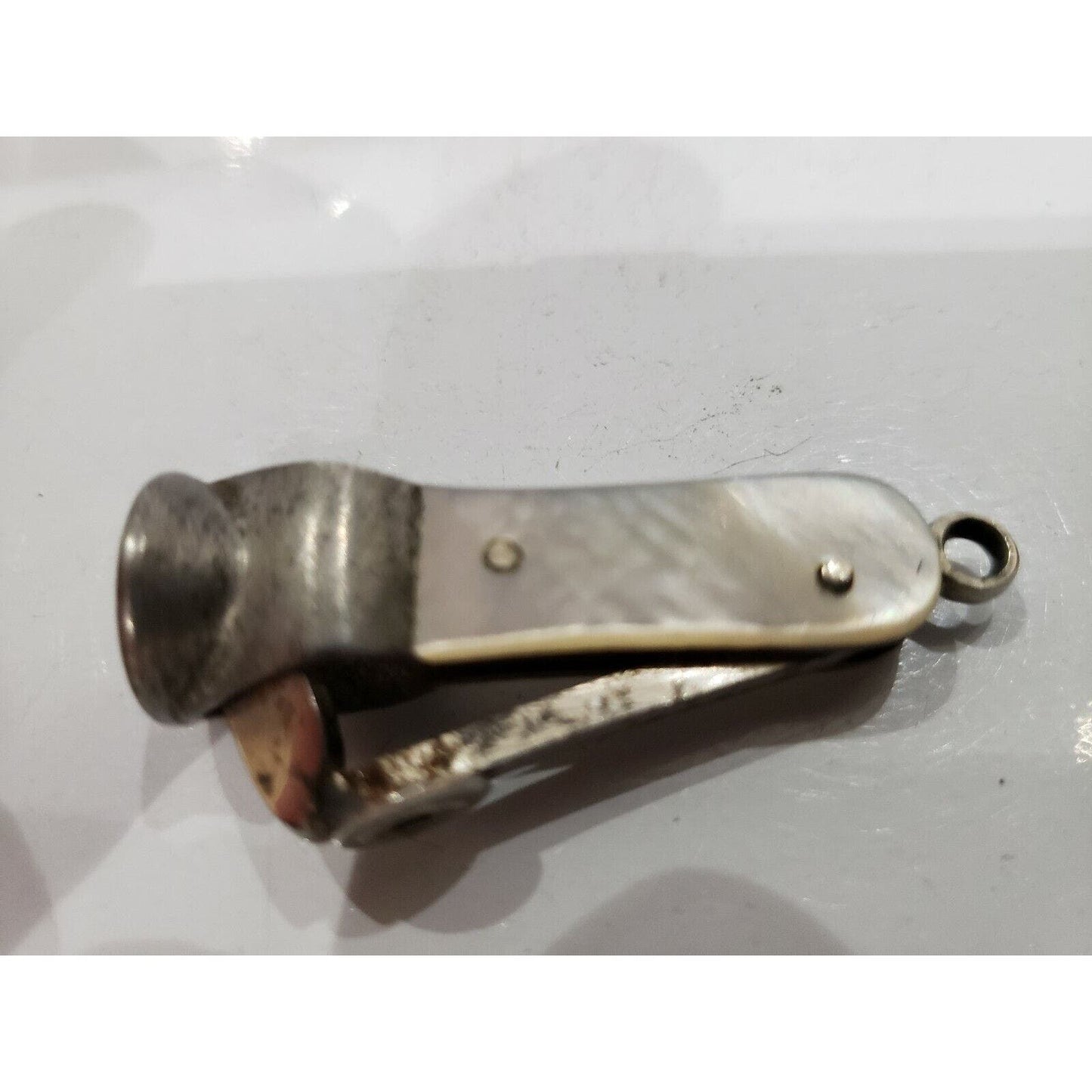 Antique German Mini Cigar / Cigarette "V" Cutter / Mother Of Pearl 155/6