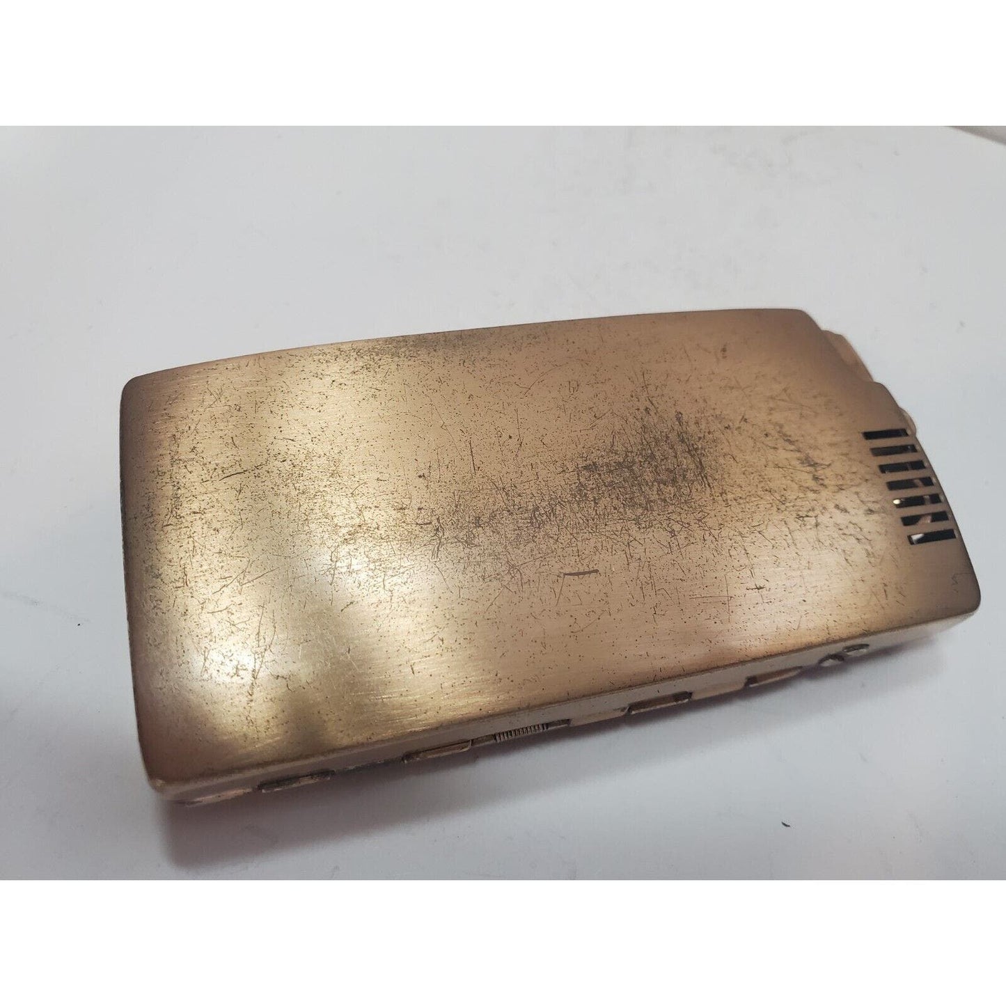 Working Vintage Ronson Pal Cigarette Case Gold Tone LIGHTER 6222/14