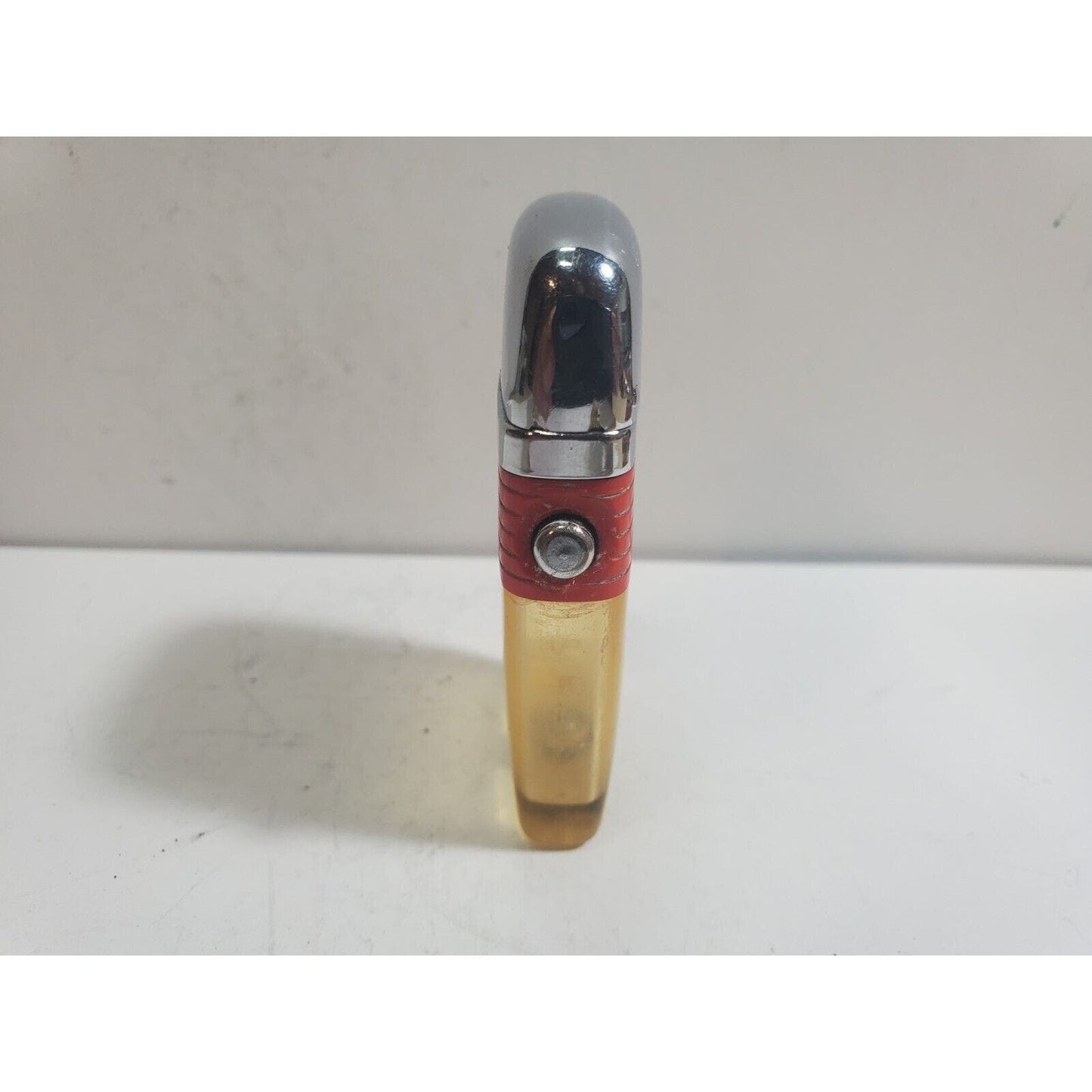 Vintage Working Scripto VU Lighter, Clear No Insert, Red 6058/29