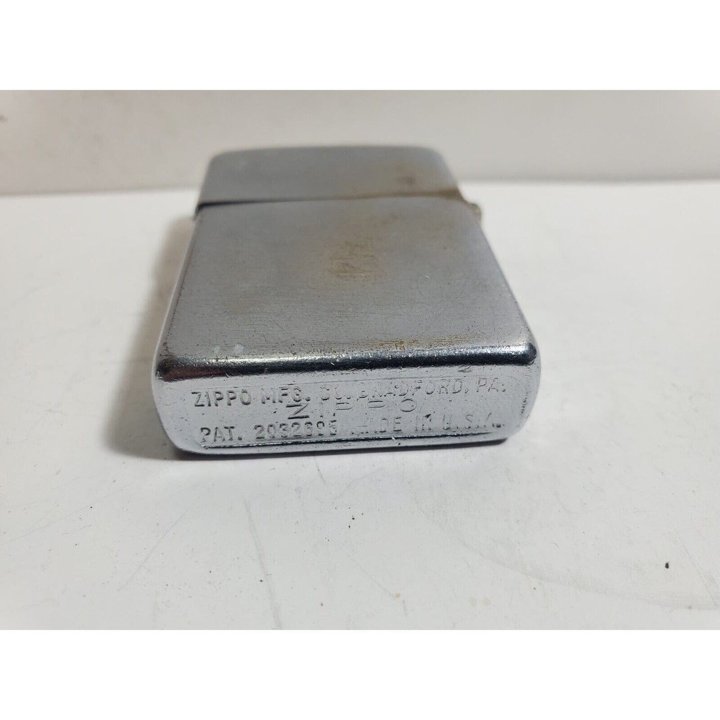 Vintage "Lockheed Aircraft" Logo Zippo Lighter Pat # 2042695 3 Barrel Hinge