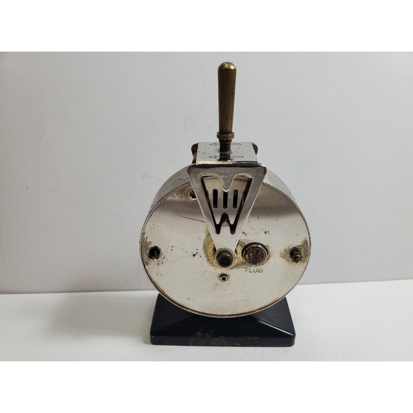 Working Vintage Ship Helm Telegraph Brass Japan Table Lighter Figural Retro