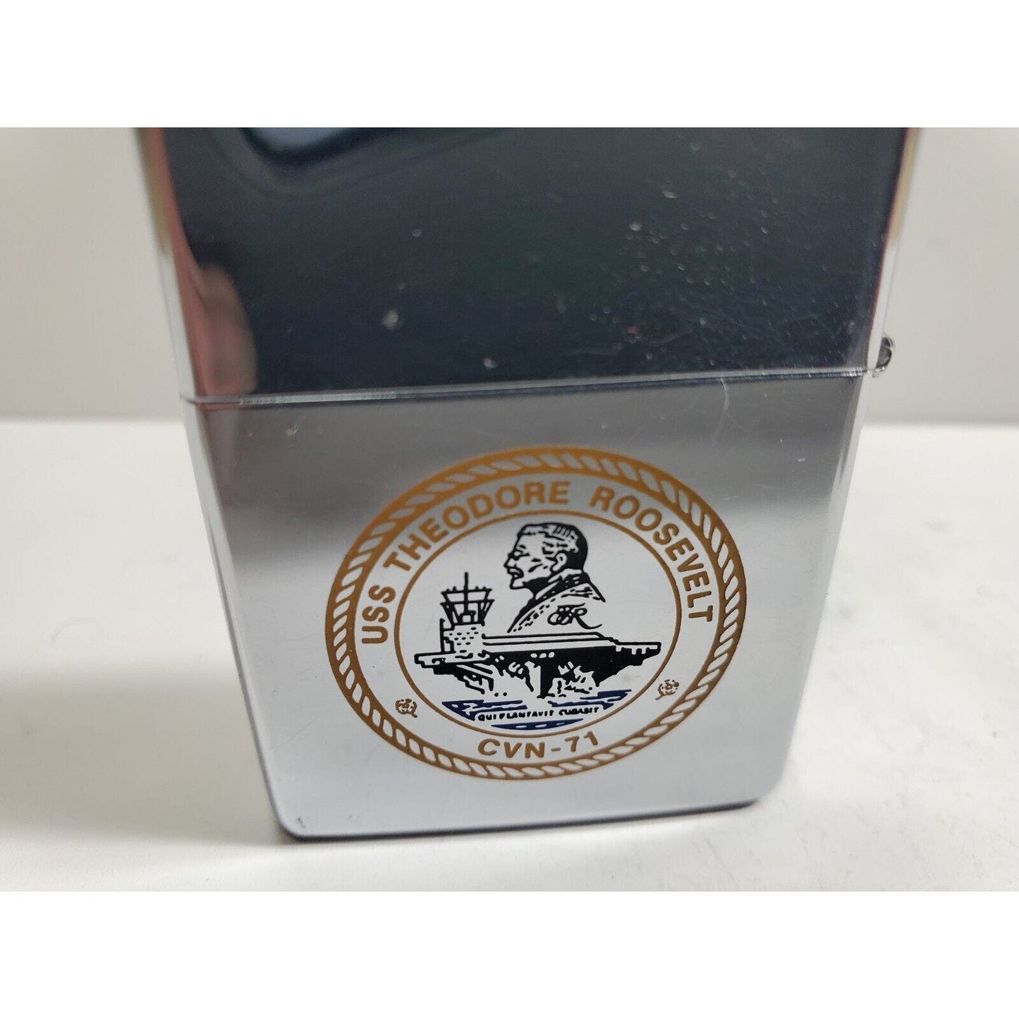 Working Vintage USS Theodore Roosevelt CVN-71 Zippo Lighter 5847/33