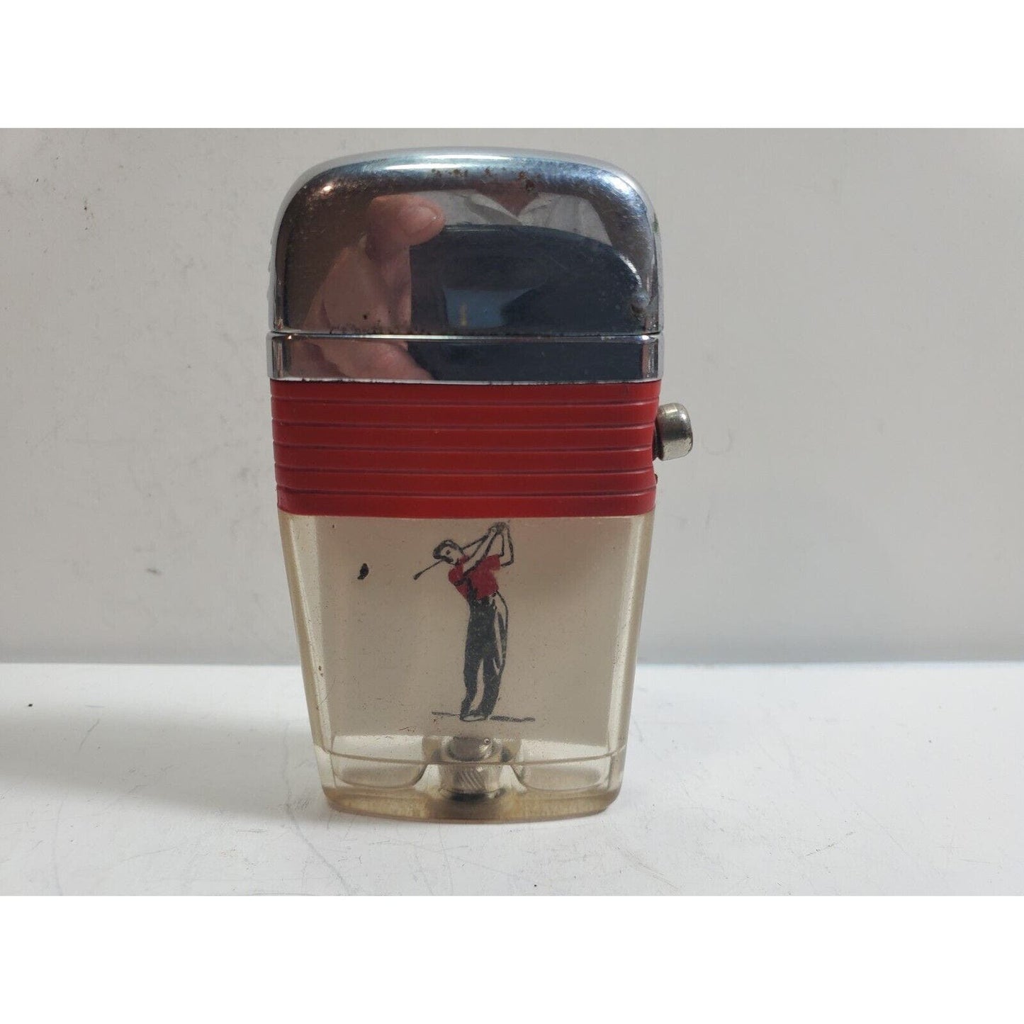 GOLF Vintage Working Scripto VU-Lighter Black Band & Swinging Golfer 6031/29