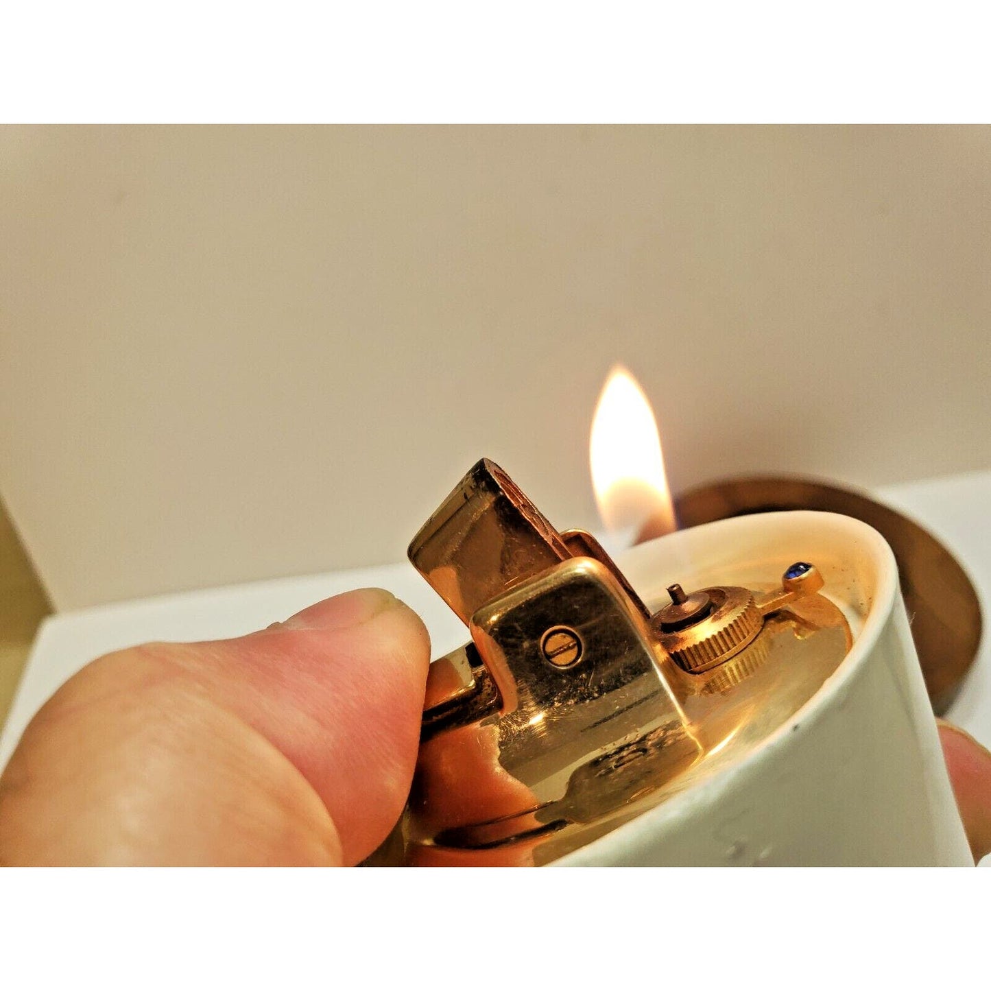 Vintage Working Ronson Table Lighter Varaflame Bell / USA Made 6208/13