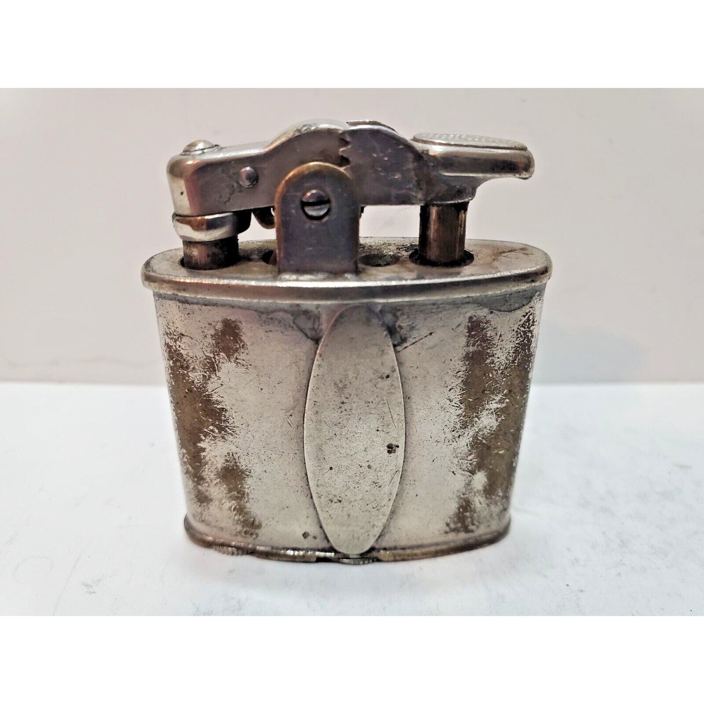 Working Vintage Ronson Art Metal Works Art Deco De-Light Silver Lighter 6250/26