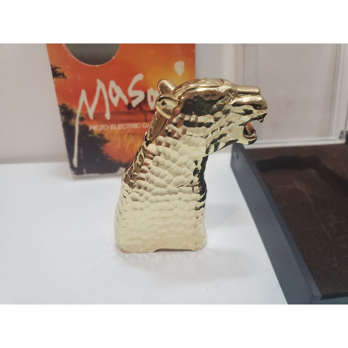 Vintage Working MASAI Jaguar Panther Cougar LIGHTER, Original Box. 6174/24