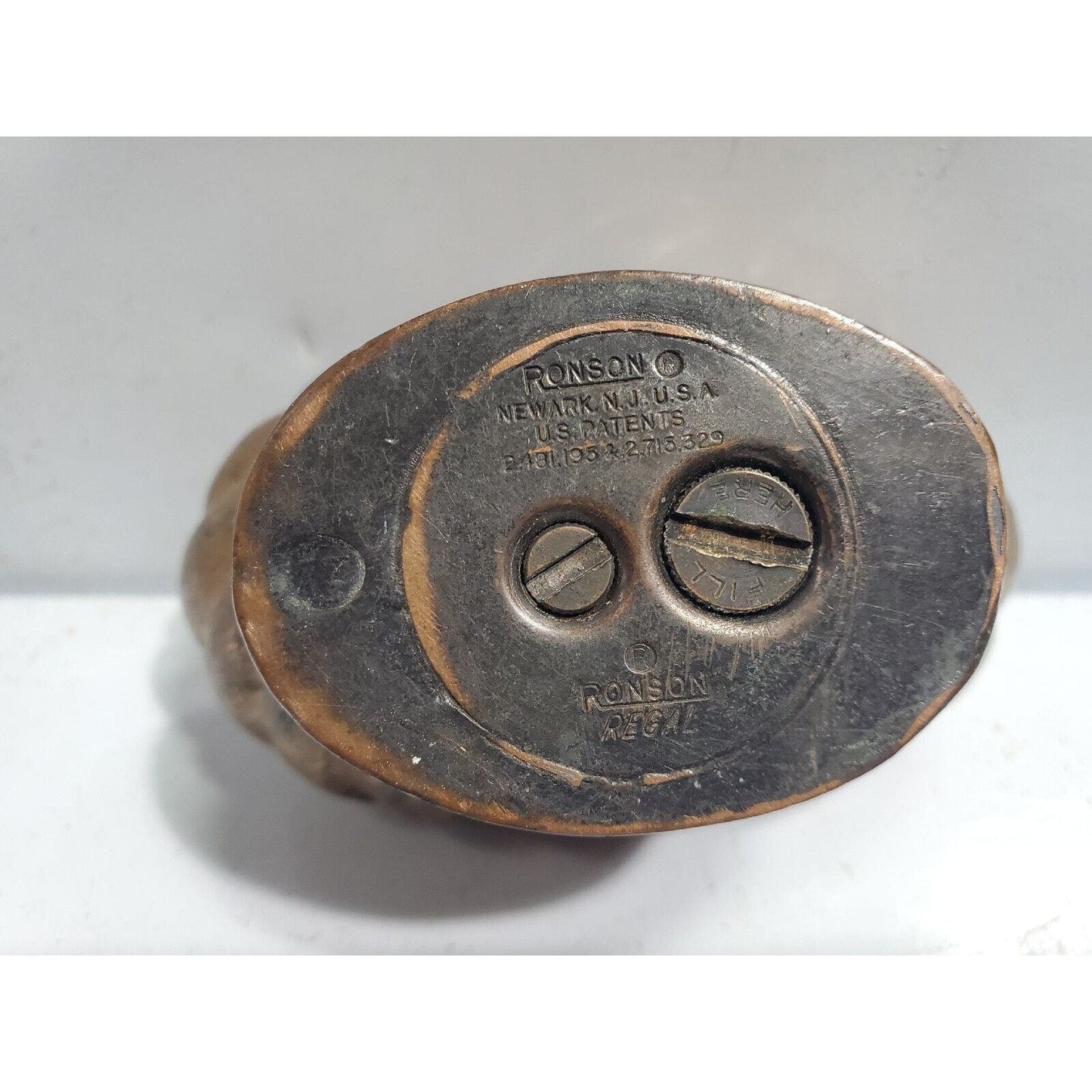 Ronson Regal Copper Finish Table Lighter Circa 1950 5362/13