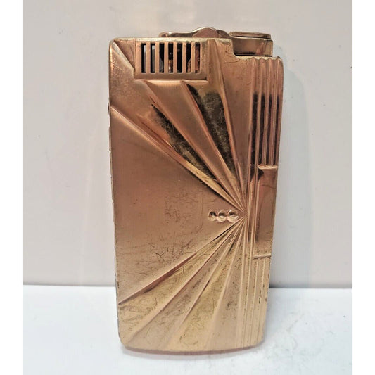 Working Vintage Ronson Pal Cigarette Case Gold Tone LIGHTER 6222/14