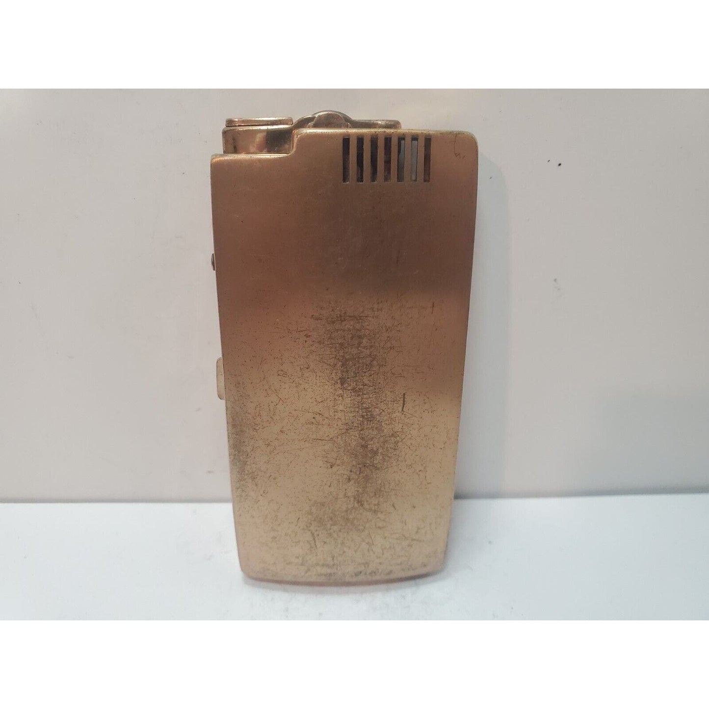 Working Vintage Ronson Pal Cigarette Case Gold Tone LIGHTER 6222/14