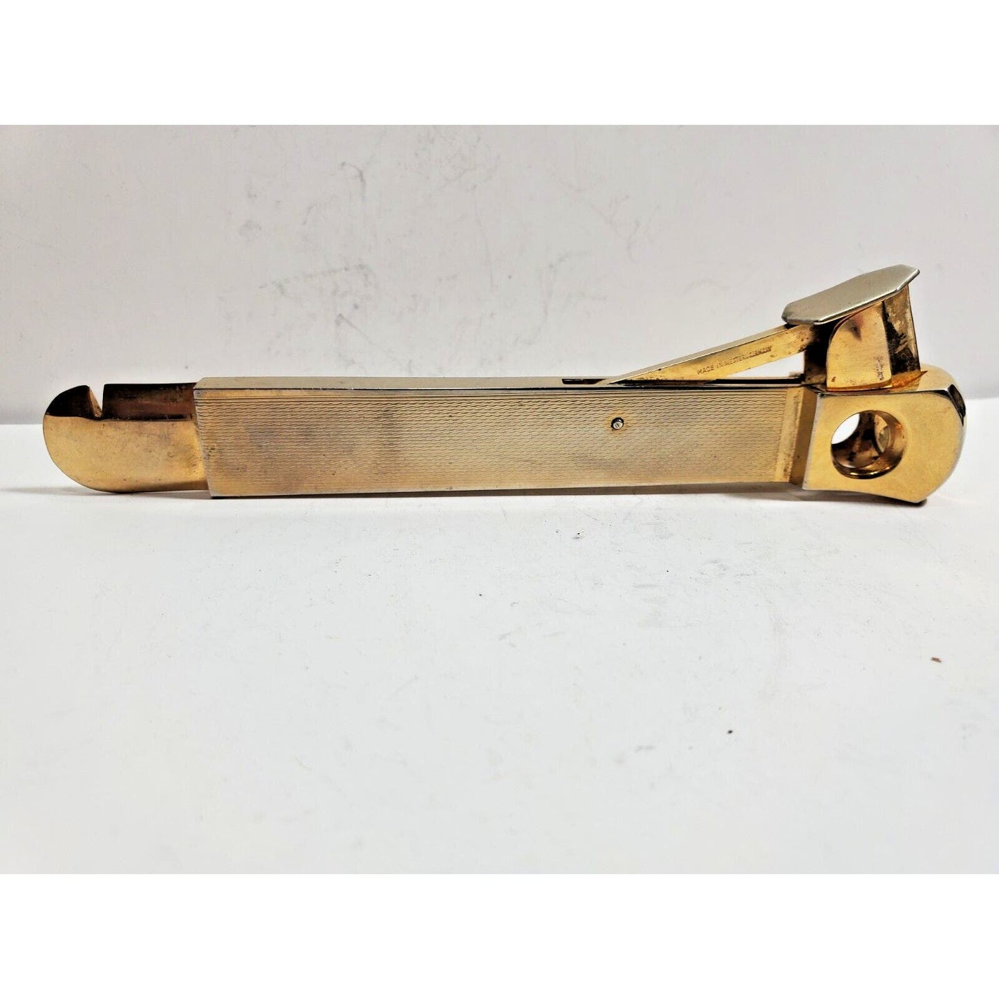 Vintage Working German Donatus Solingen Gold Tone Cigar Cutter 5942/6
