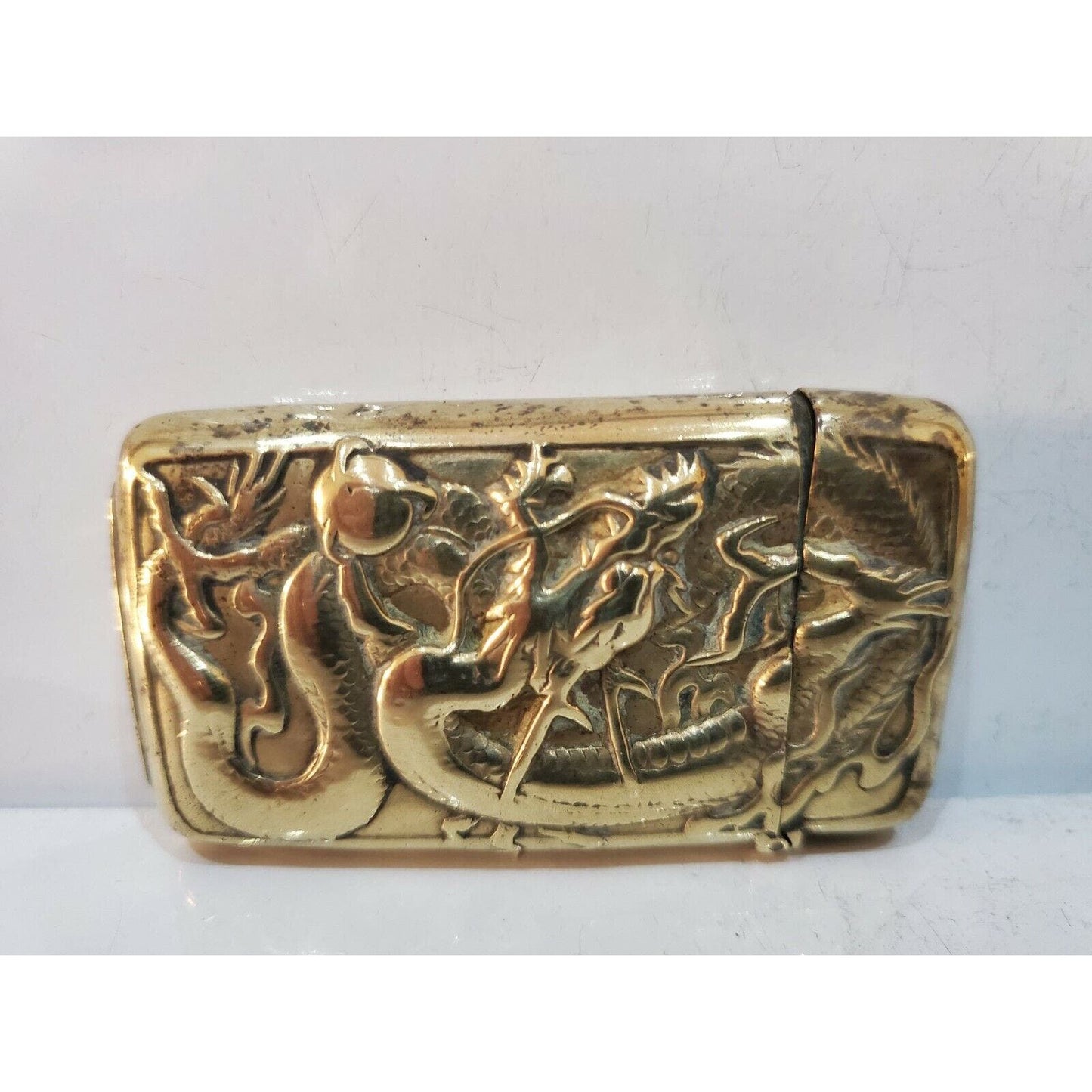 Dragon Antigue Brass Match Safe Vesta Case JAPANESE DRAGON. 3267.31