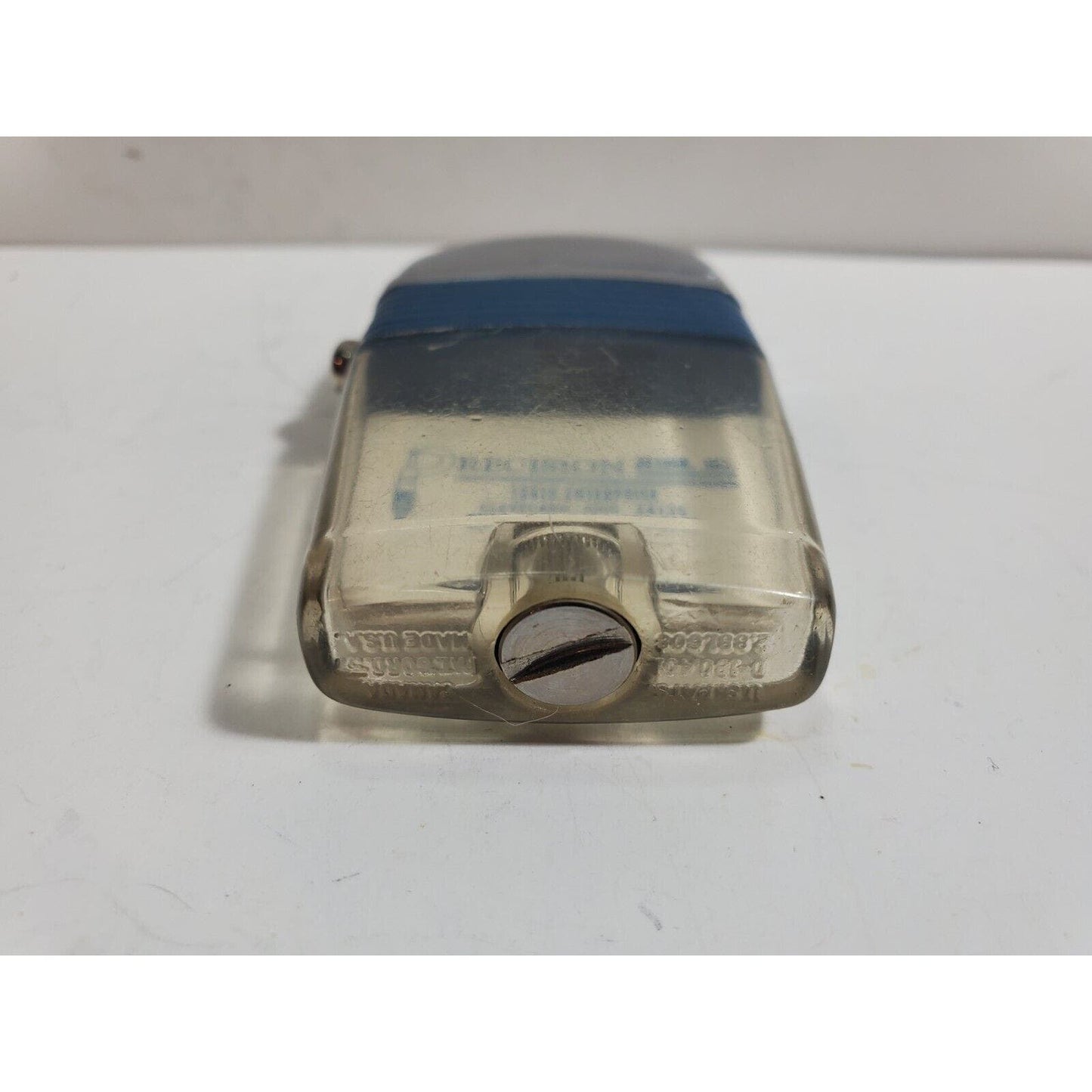 Vintage Working Scripto VU Lighter "Precision" Logo ADVERTISING, Blue 5995/29