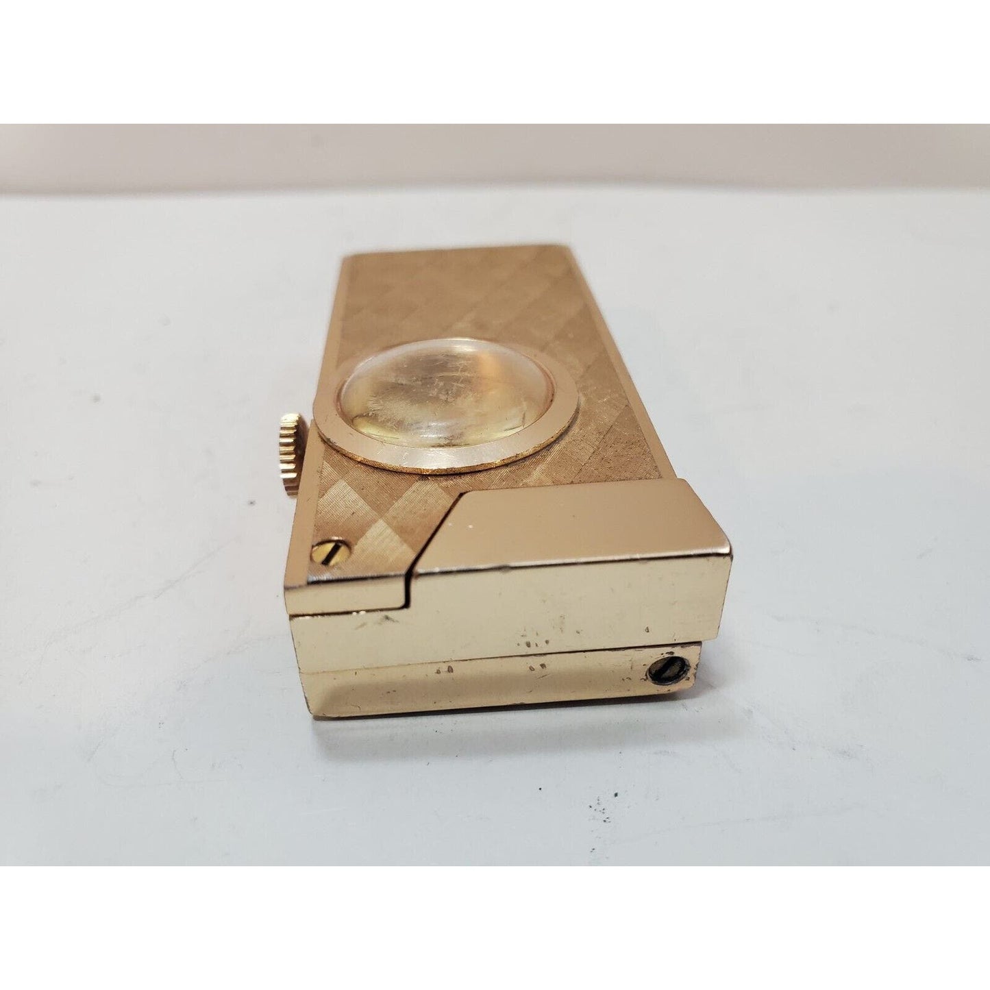 Vintage Working Lift Arm Gold Tone Working Lighter Watch DEVISA Swiss 6199/37