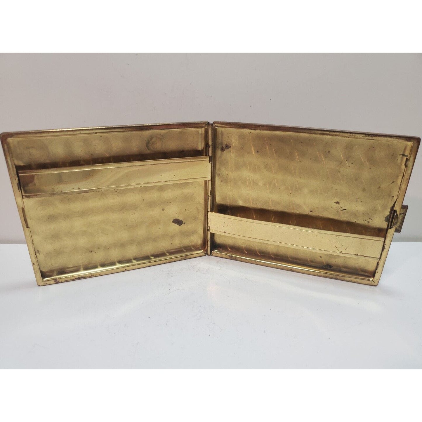 Vintage US Zone OCCUPATION GERMAN Brass Embossed Map Cigarette Case 6159/21