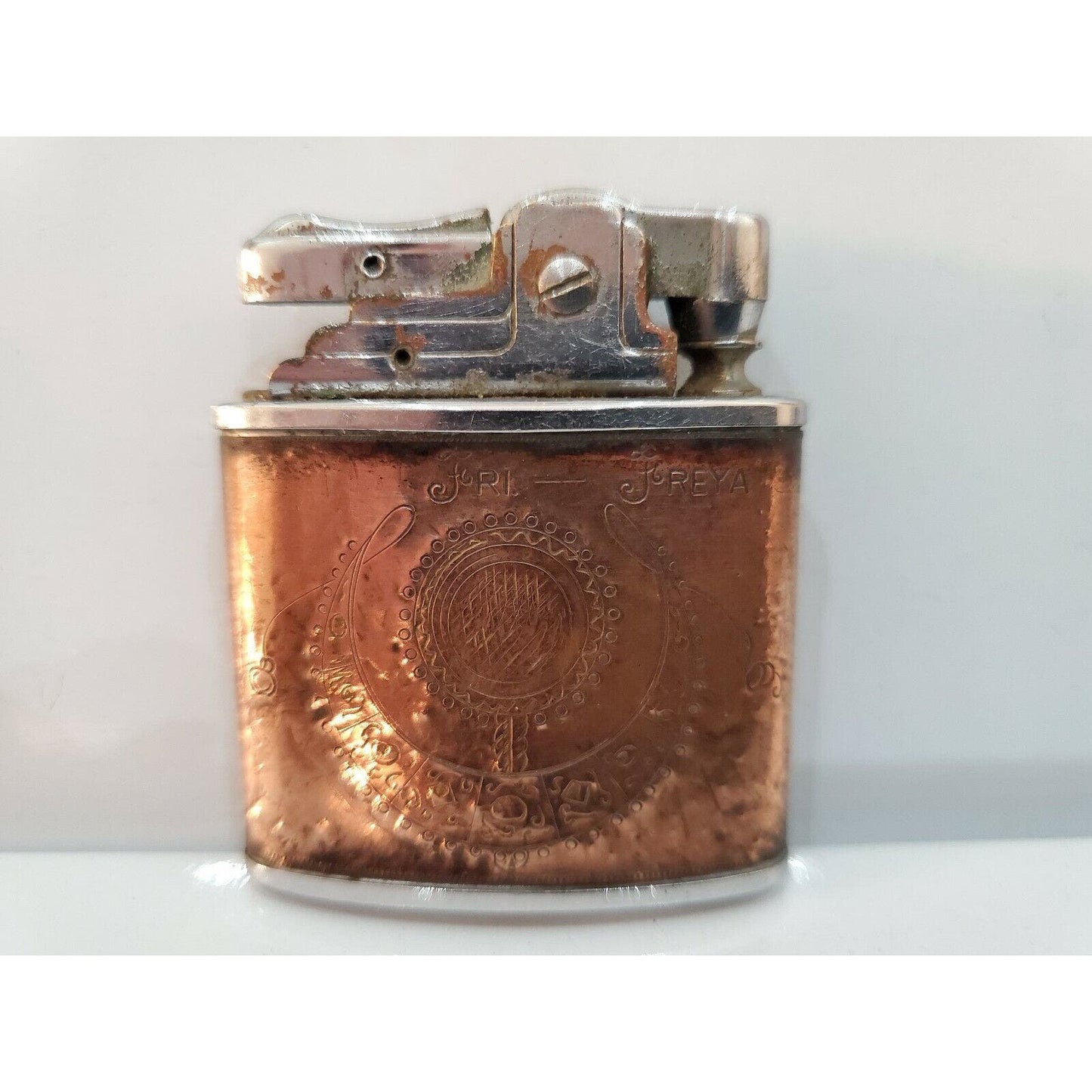 Vintage Working Aztec CALENDAR MAYO RANSOM Lighter 1321.32