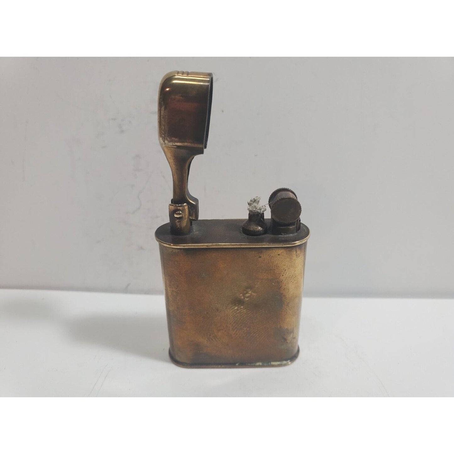 Vintage Working 1928 Potter Lift Arm Brass Lighter, Pat Pending / 5914/37