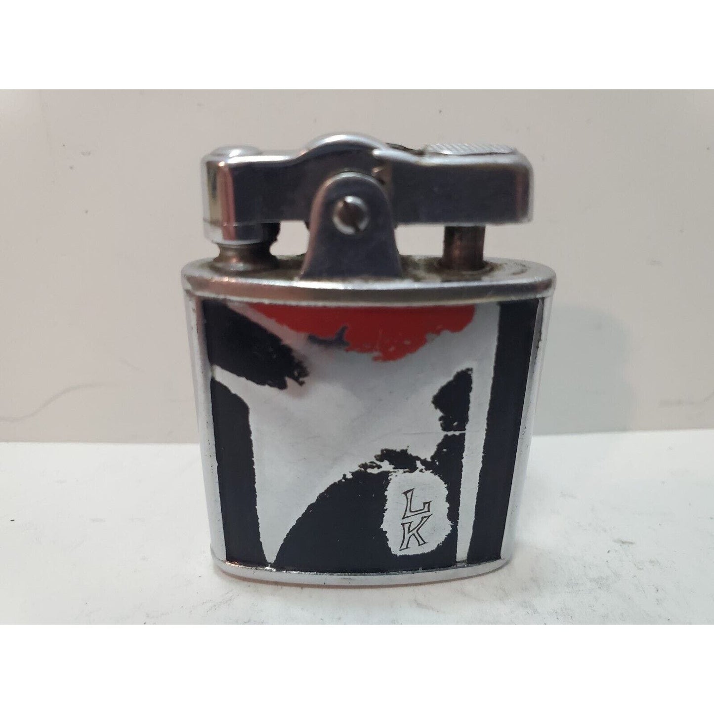 Working Vintage Ronson Art Metal Works Art Deco De-Light Silver Lighter 6248/26