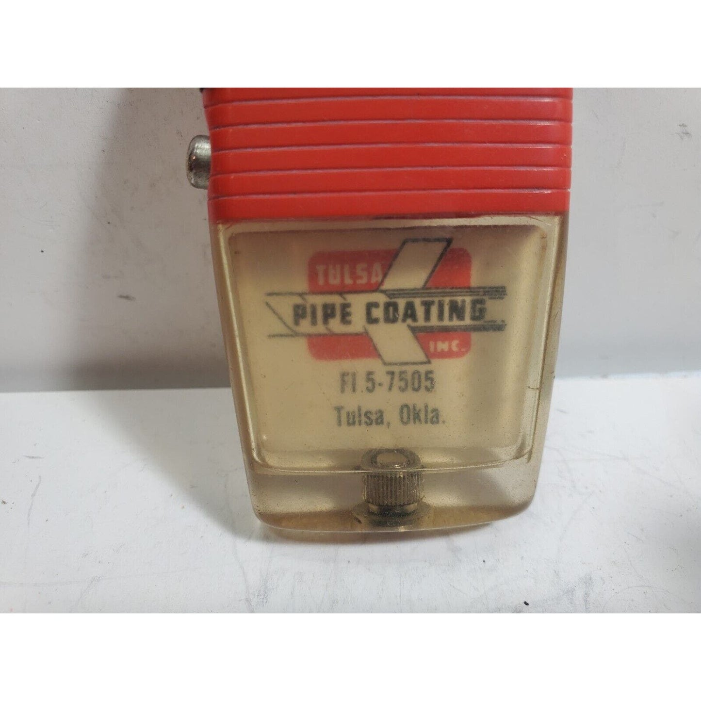 Vintage Working Scripto VU Lighter "Tulsa Pipe Coating Inc." LOGO 6033/29