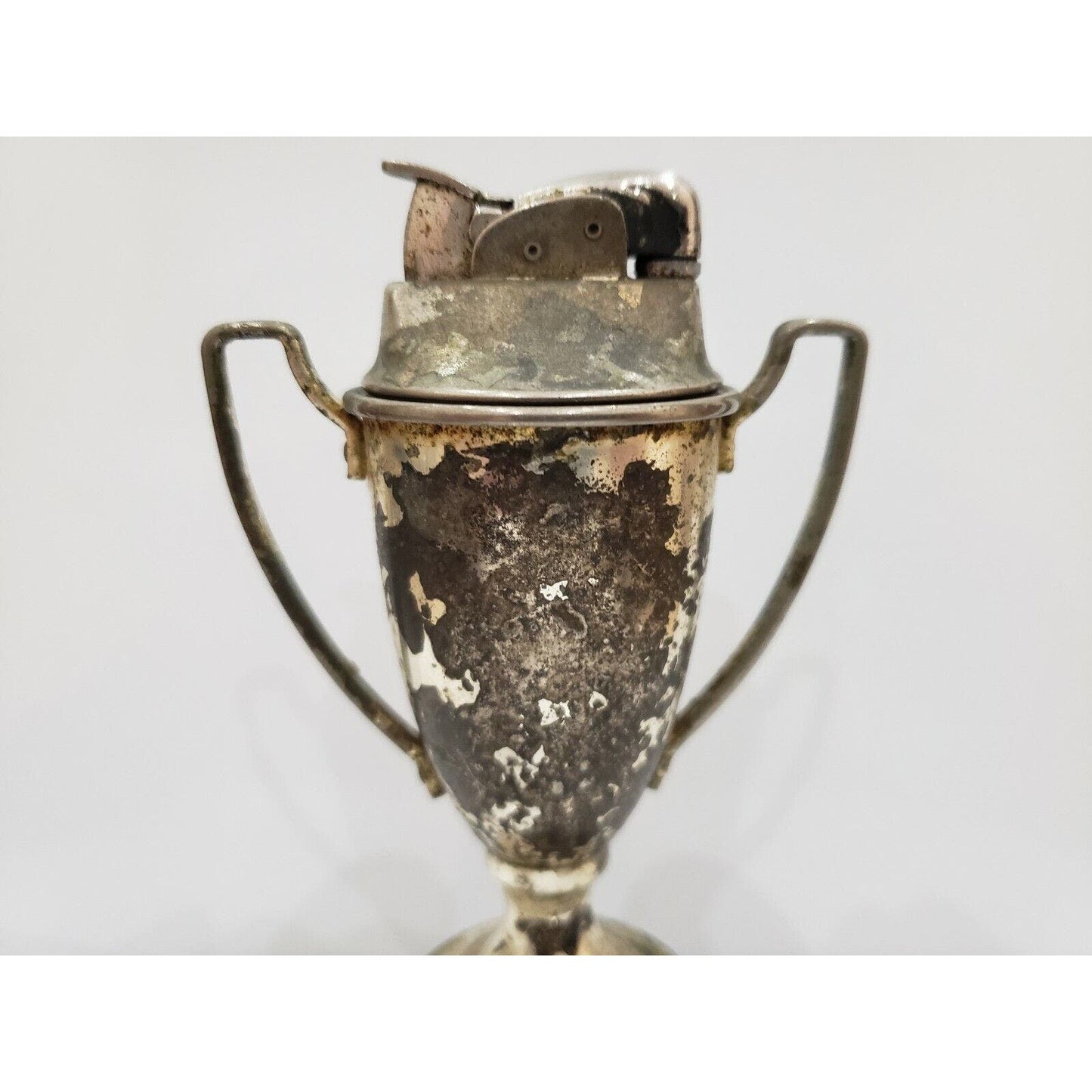 Evans Antique Working TROPHY Table Lighter THANKS CAMILLE 1955 CHAMPS  5 1/2" H