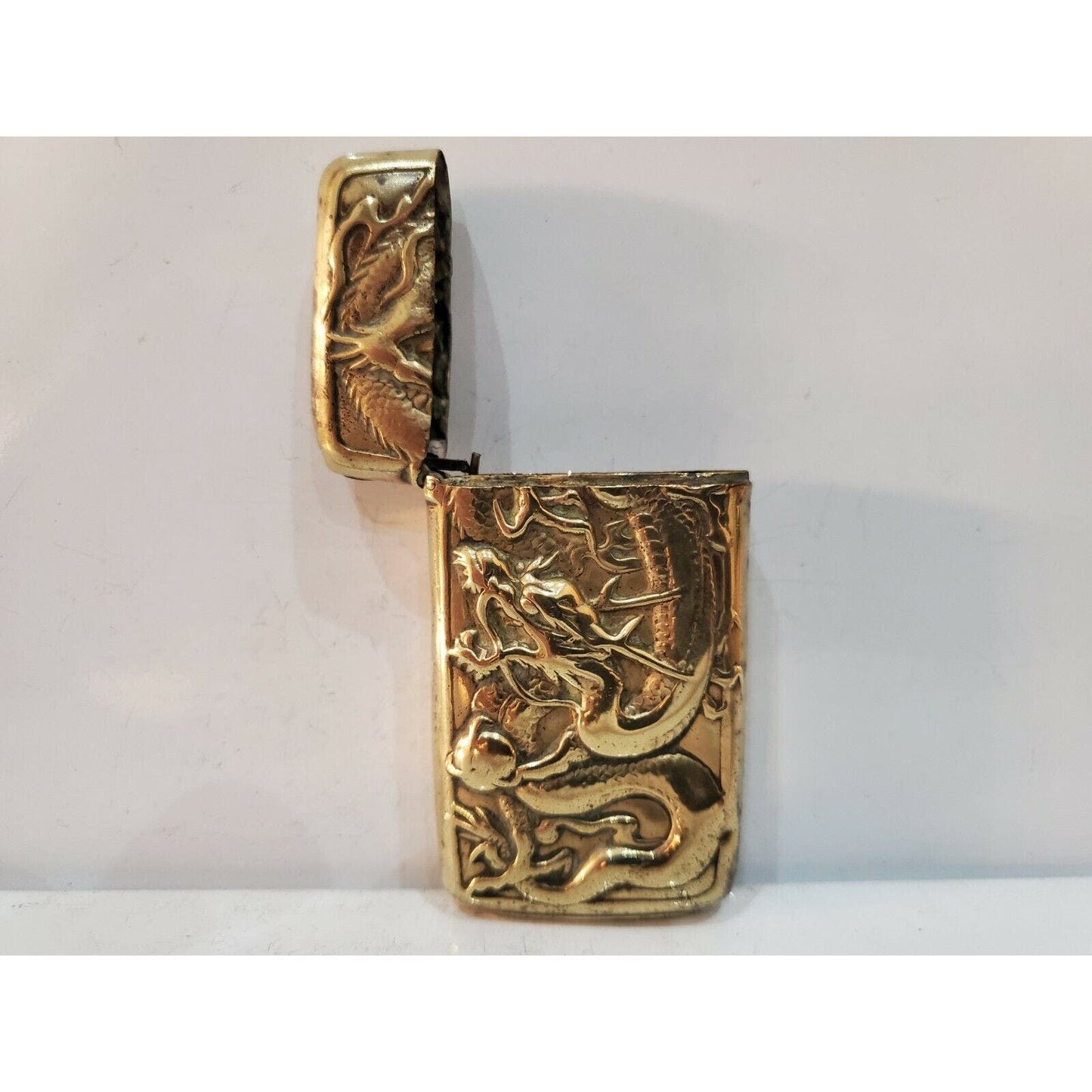 Dragon Antigue Brass Match Safe Vesta Case JAPANESE DRAGON. 3267.31
