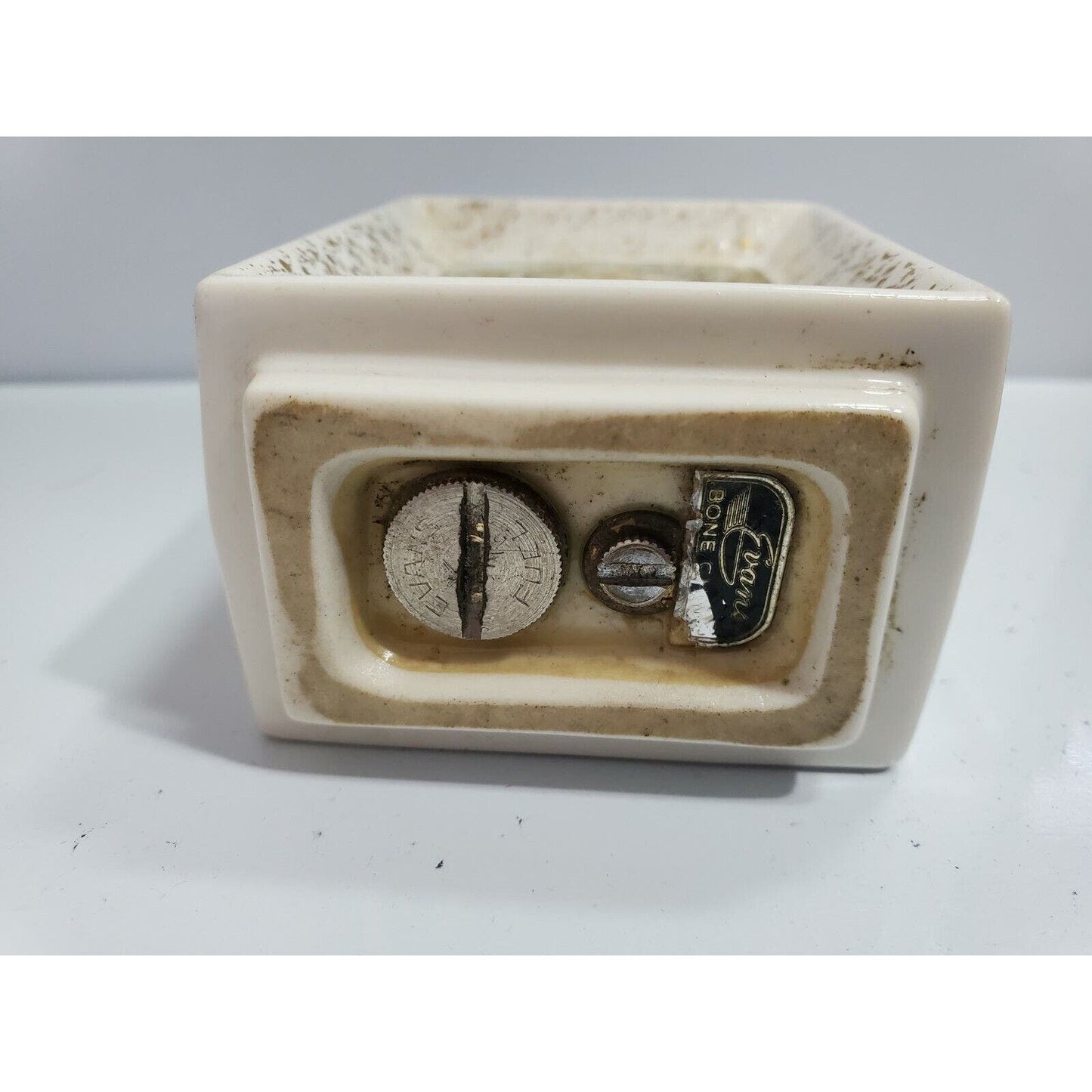 Vintage Working EVANS Table Lighter Currier & Ives WINTER SCENE c1928