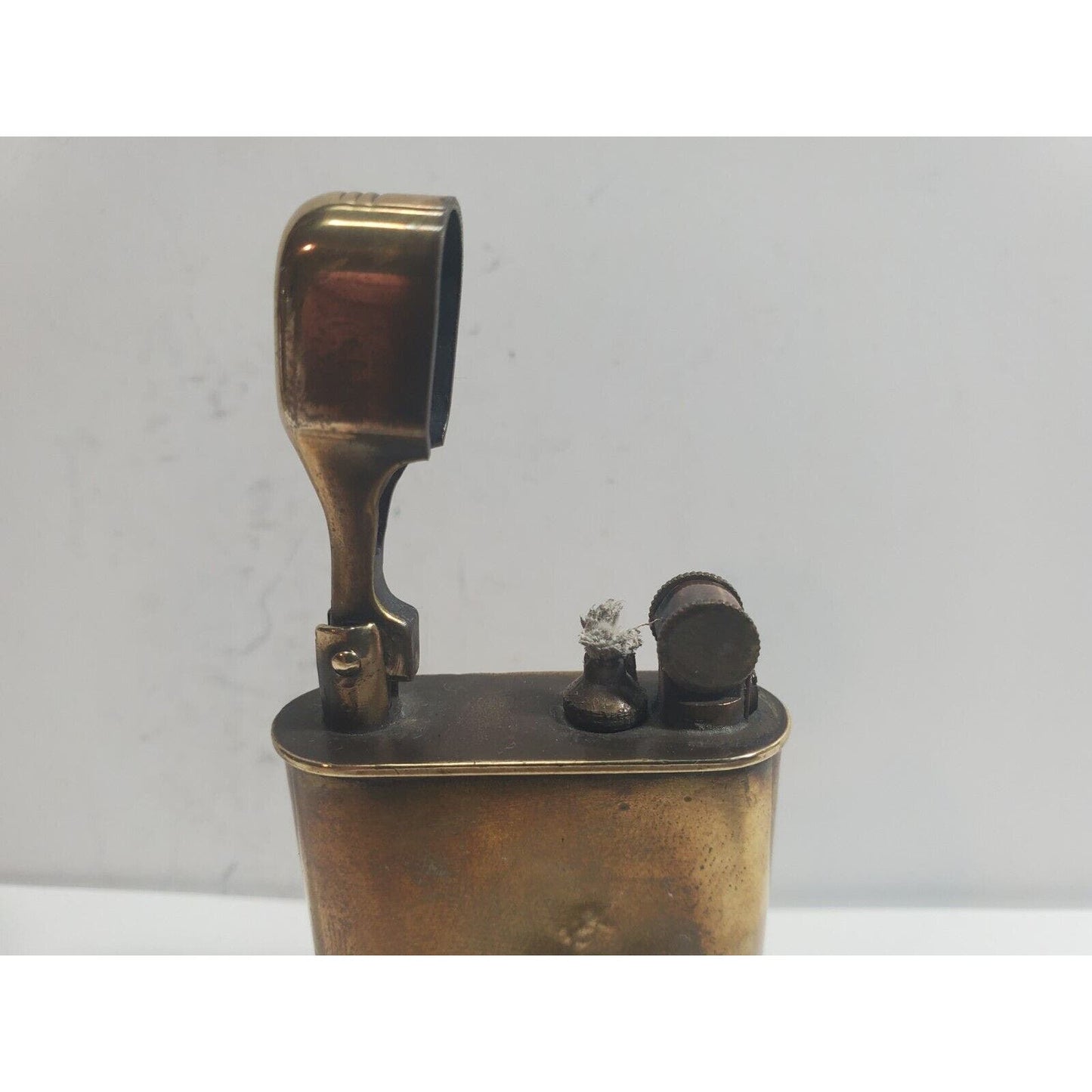 Vintage Working 1928 Potter Lift Arm Brass Lighter, Pat Pending / 5914/37