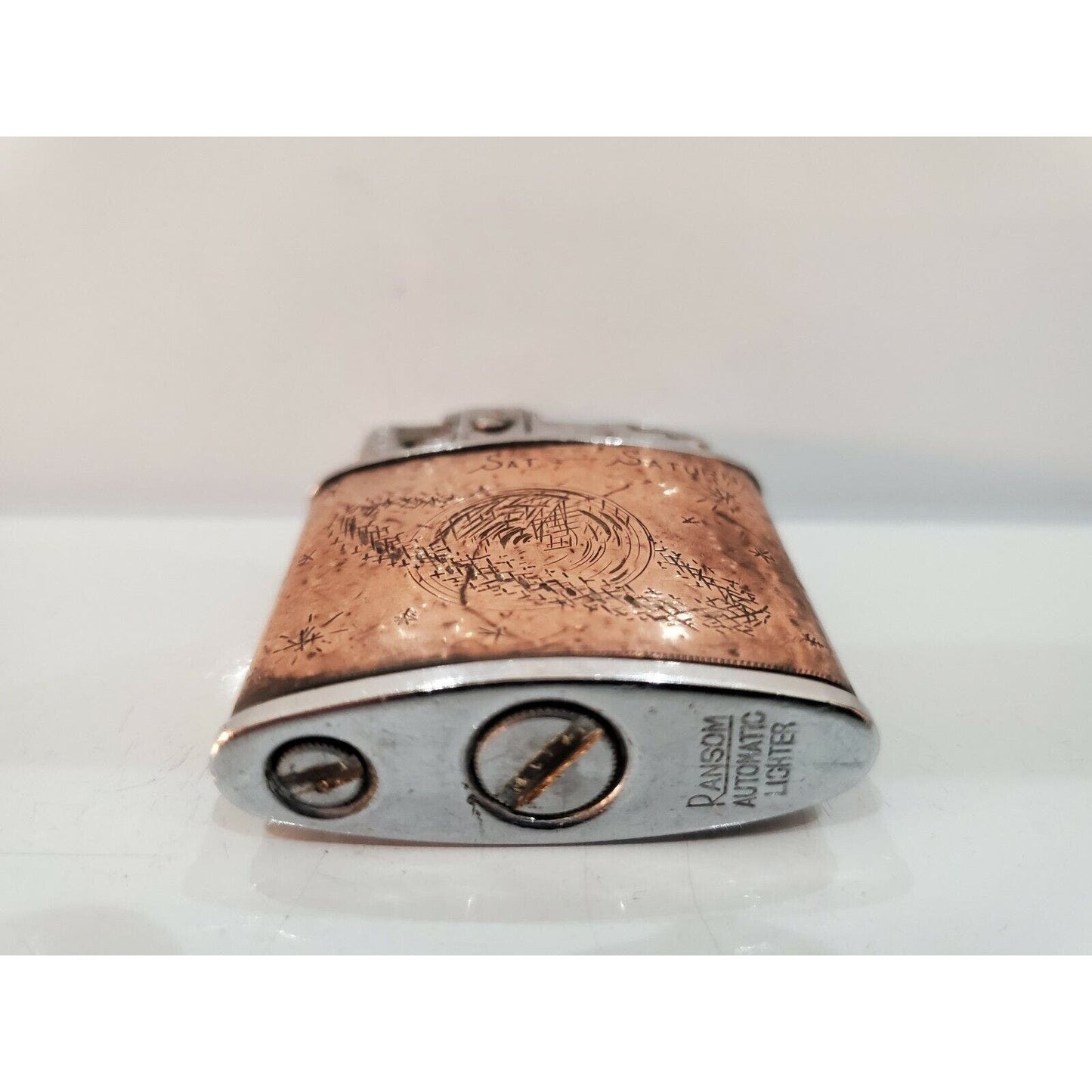 Vintage Working Aztec CALENDAR MAYO RANSOM Lighter 1321.32