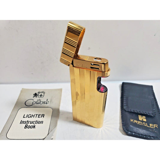 Vintage Colibri Beam Sensor Gold Tone Lighter 6029/37