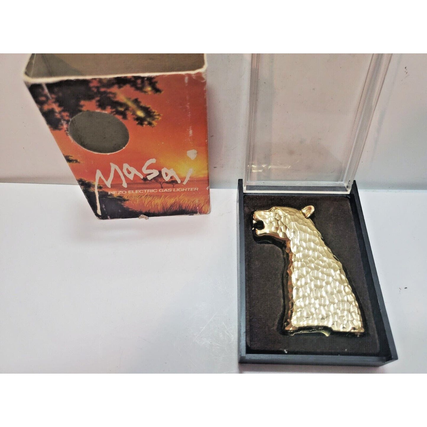 Vintage Working MASAI Jaguar Panther Cougar LIGHTER, Original Box. 6174/24
